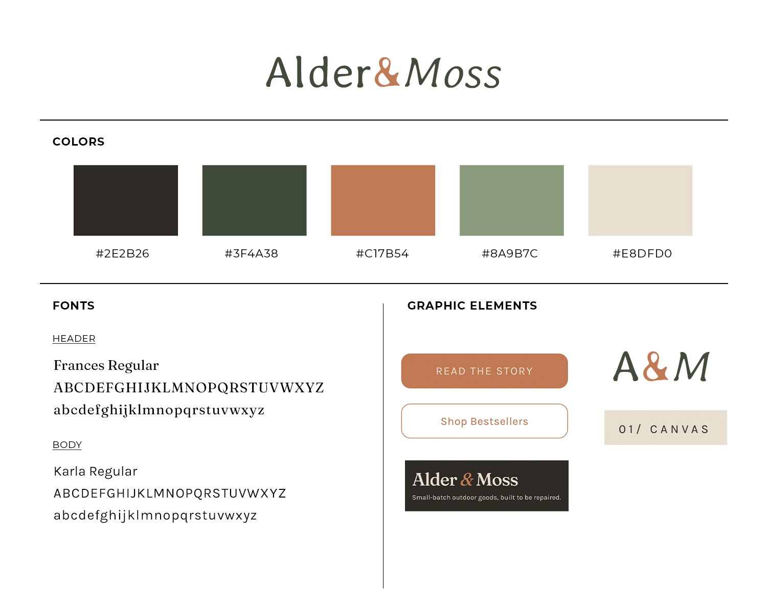 STYLE GUIDE - COLOR, FONTS & ELEMENTS