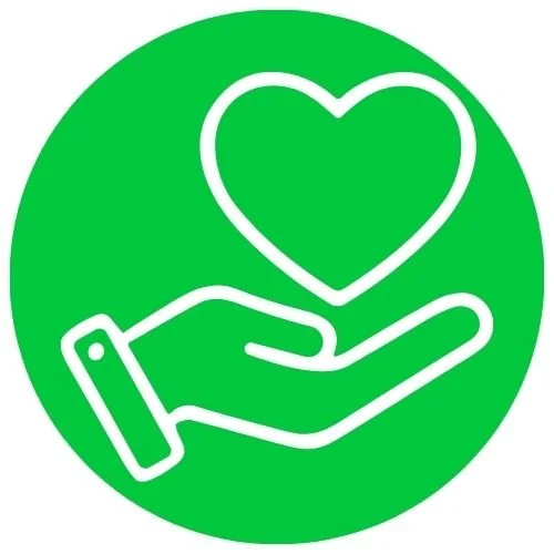 heart in hand icon