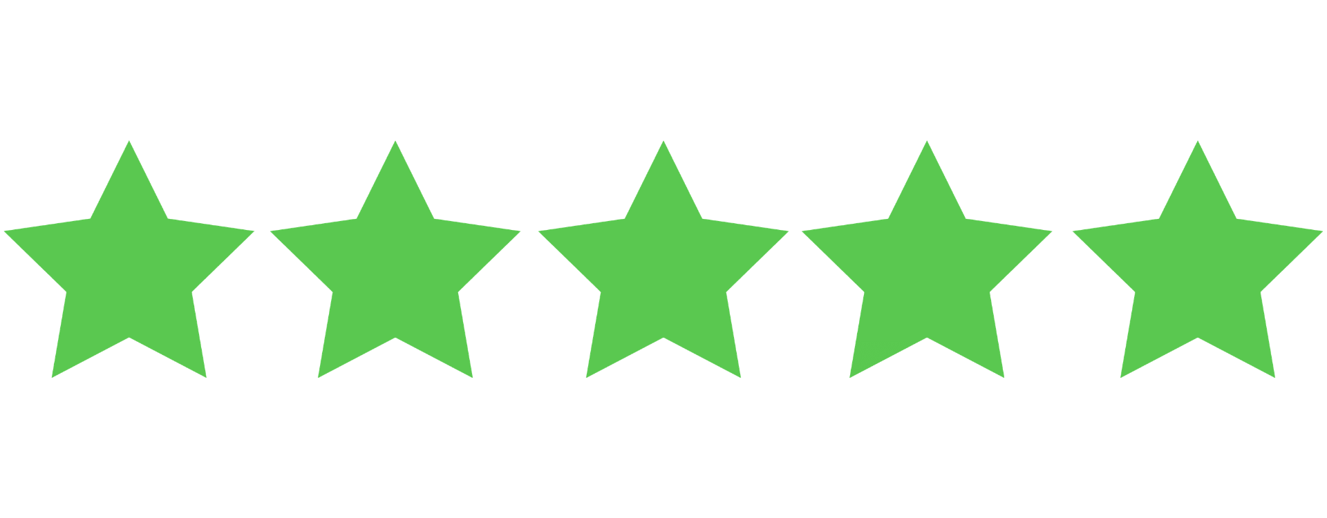 5 green stars