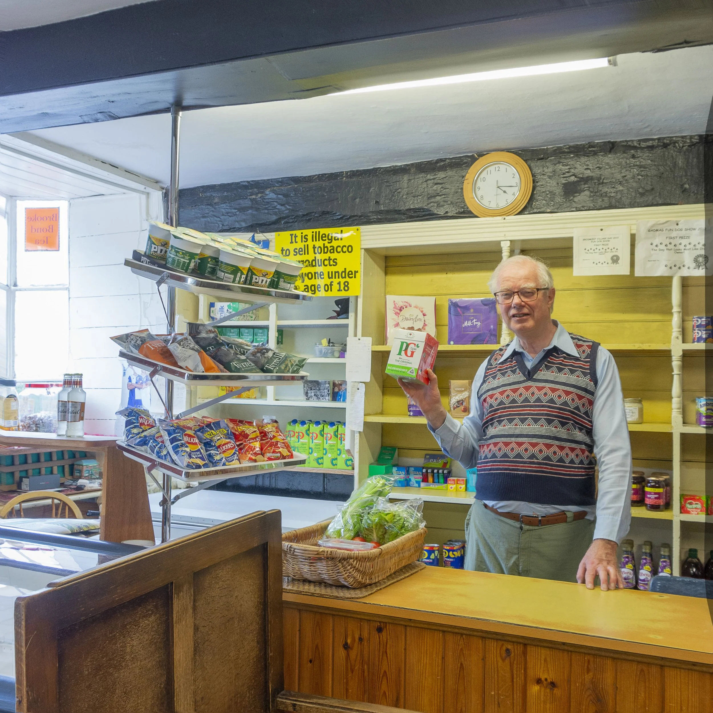 Richard in Grosmont Post Office