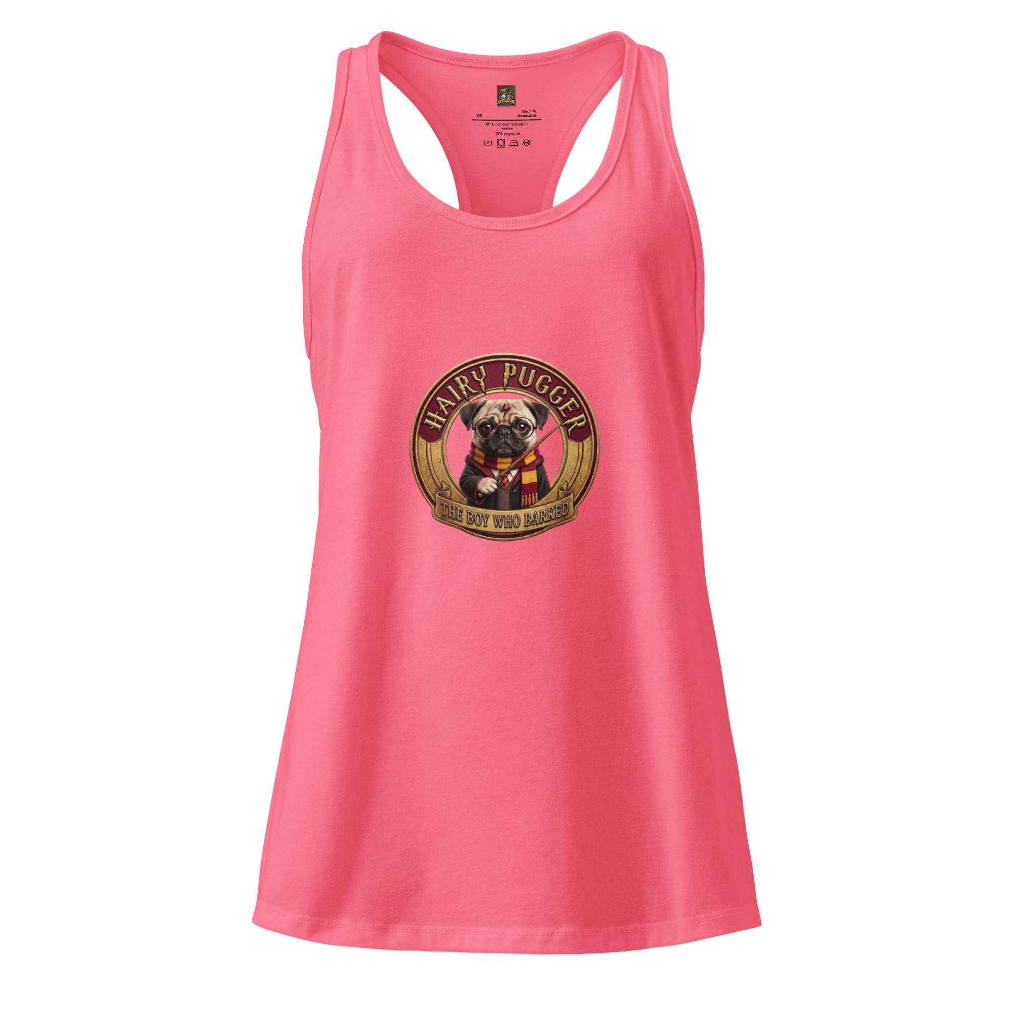 Hairy Pugger  ⚡️ Women’s fitted racerback tank top
