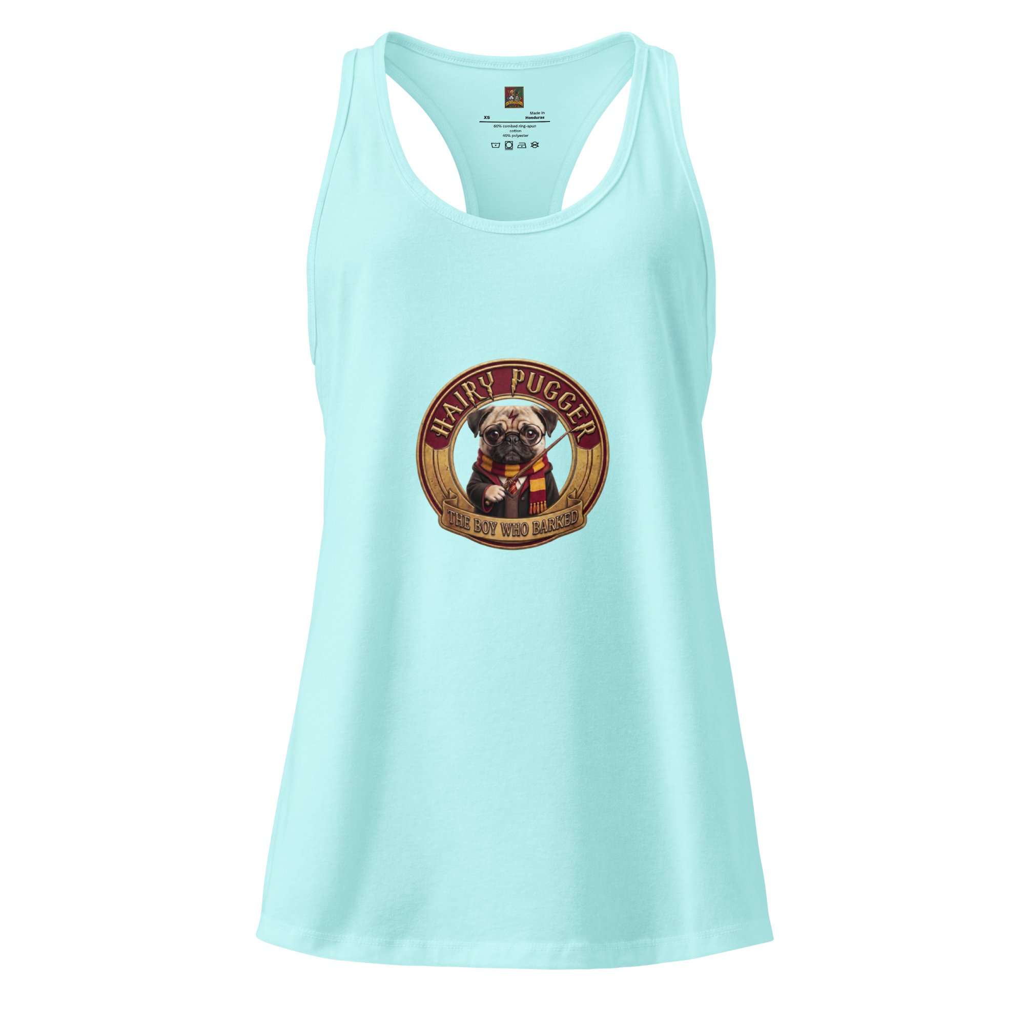 Hairy Pugger  ⚡️ Women’s fitted racerback tank top