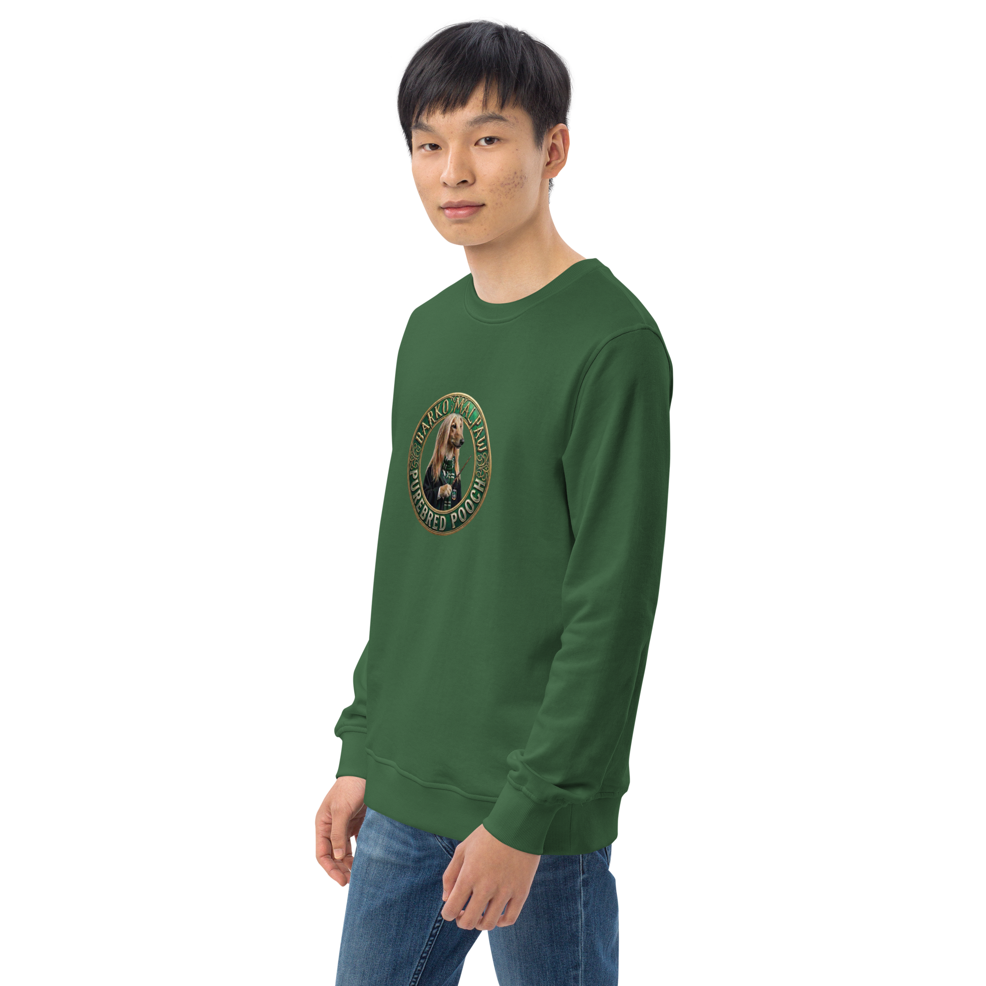 unisex-organic-sweatshirt-bottle-green-left-front-6a60e990234eb.png