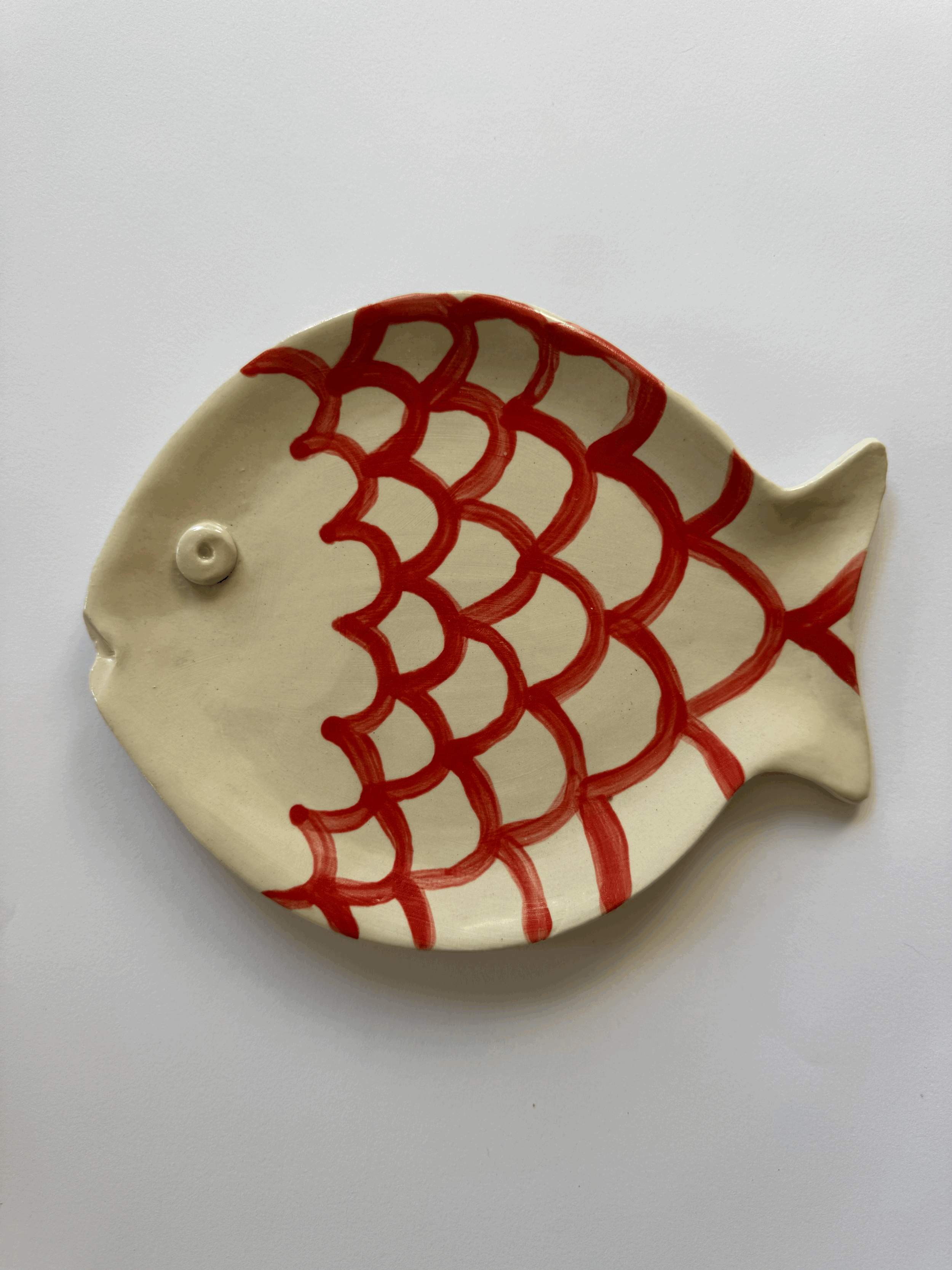 White Fish with Large Red Scales