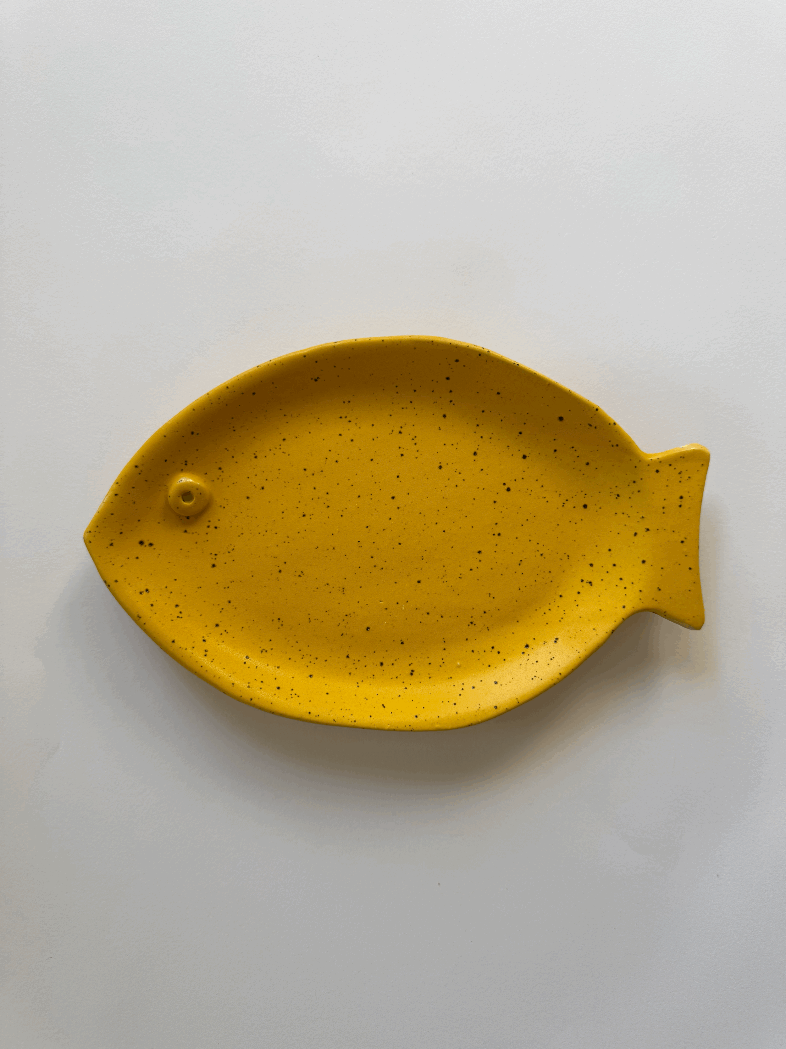 Gold Fish Dish with Black Speckles