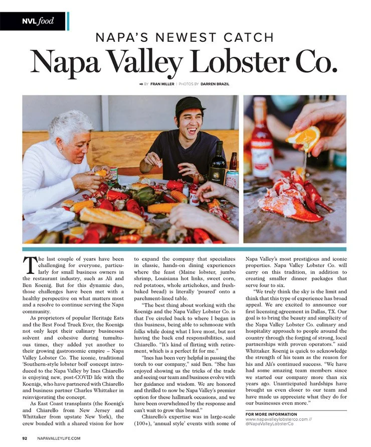 Napa Valley Lobster Co - Best New Catering Company
