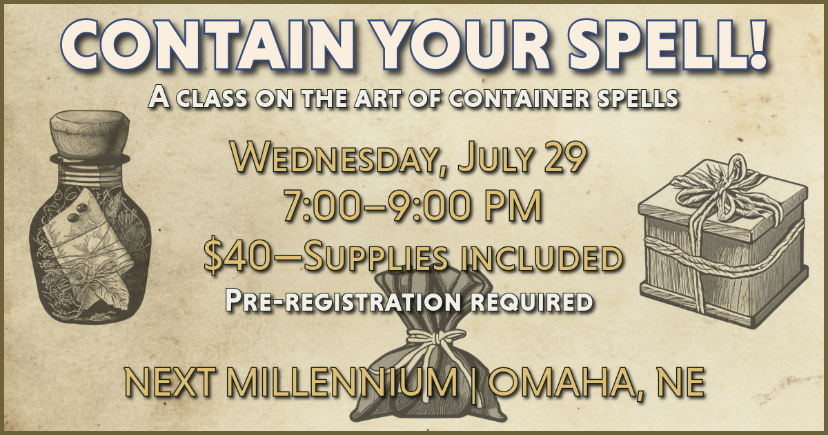 Contain Your Spell! An In-Person Class on Container Magic