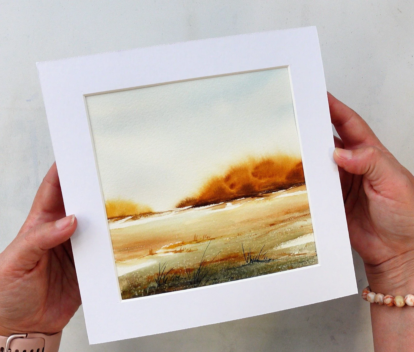 Minimalist Landscape in Burnt Umber