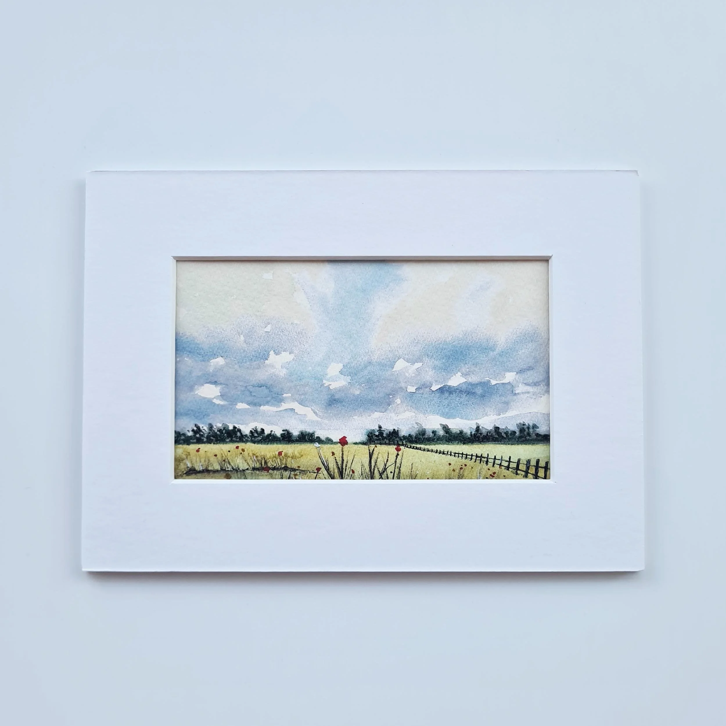 English Countryside Landscape Nature Painting with farmland and poppies.jpg
