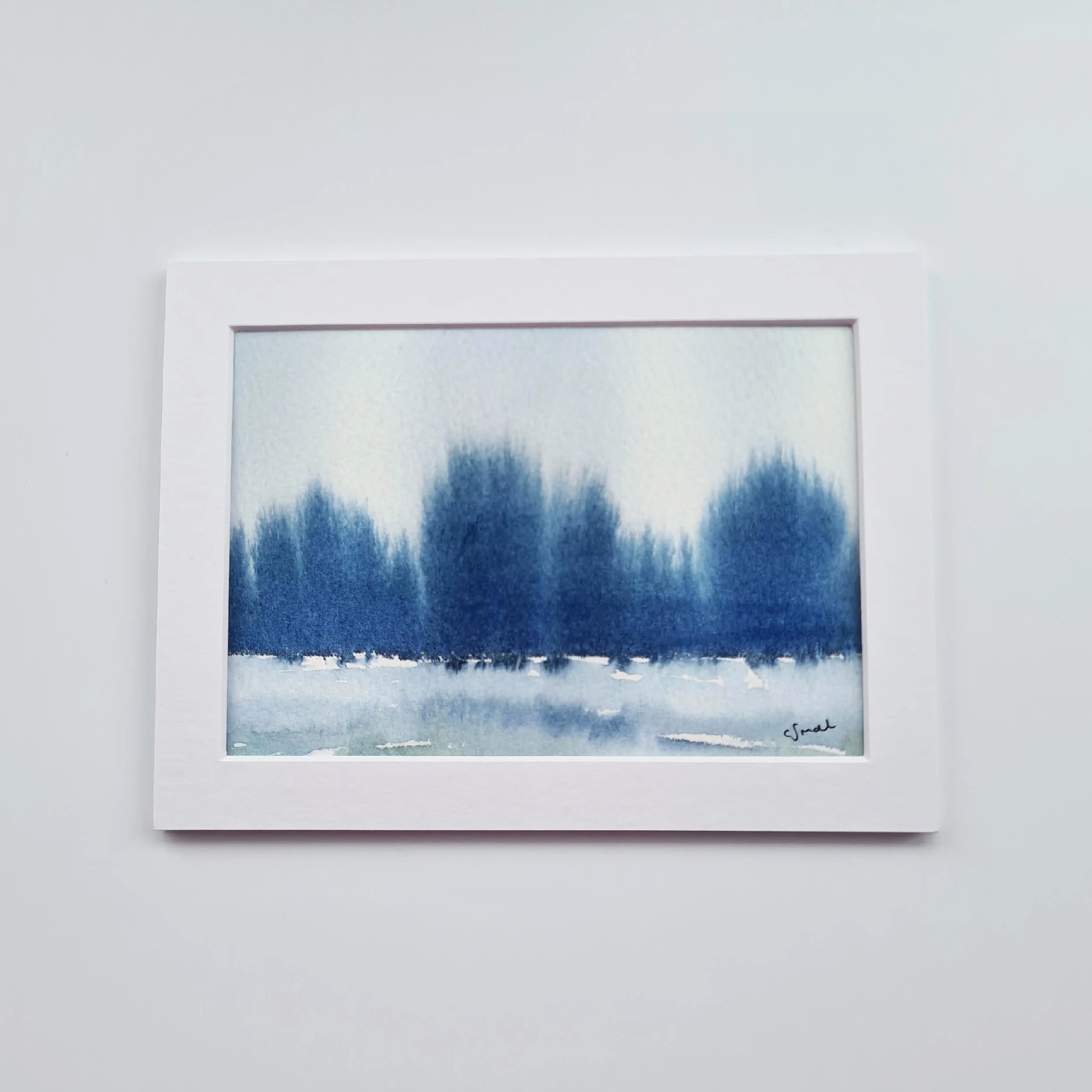 Frozen Abstract Landscape Art Print from Original Watercolour Painting.jpg