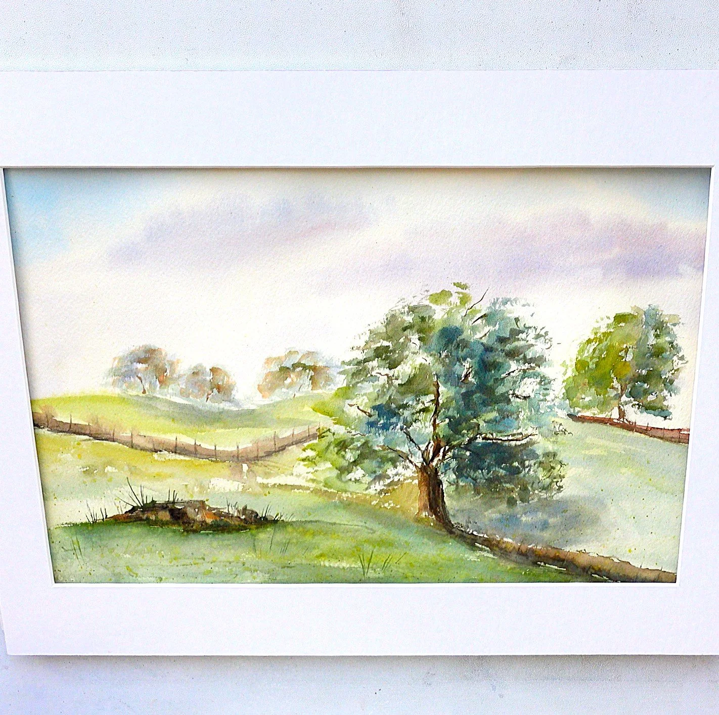 English Countryside Landscape Painting in Watercolour 11" x 14"