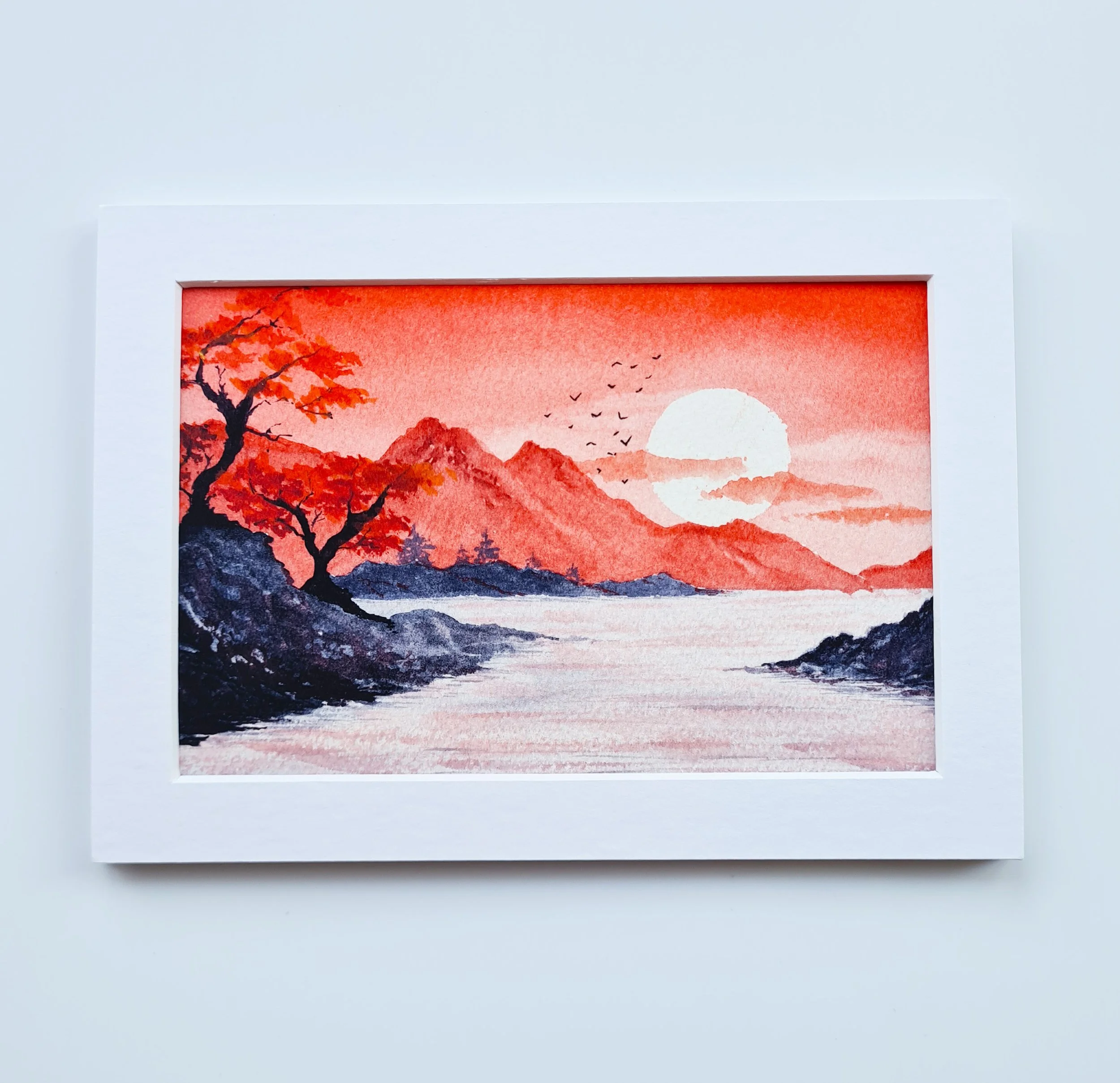 Oriental Landscape Giclee Art Print, Nature Inspired Main Image.jpg