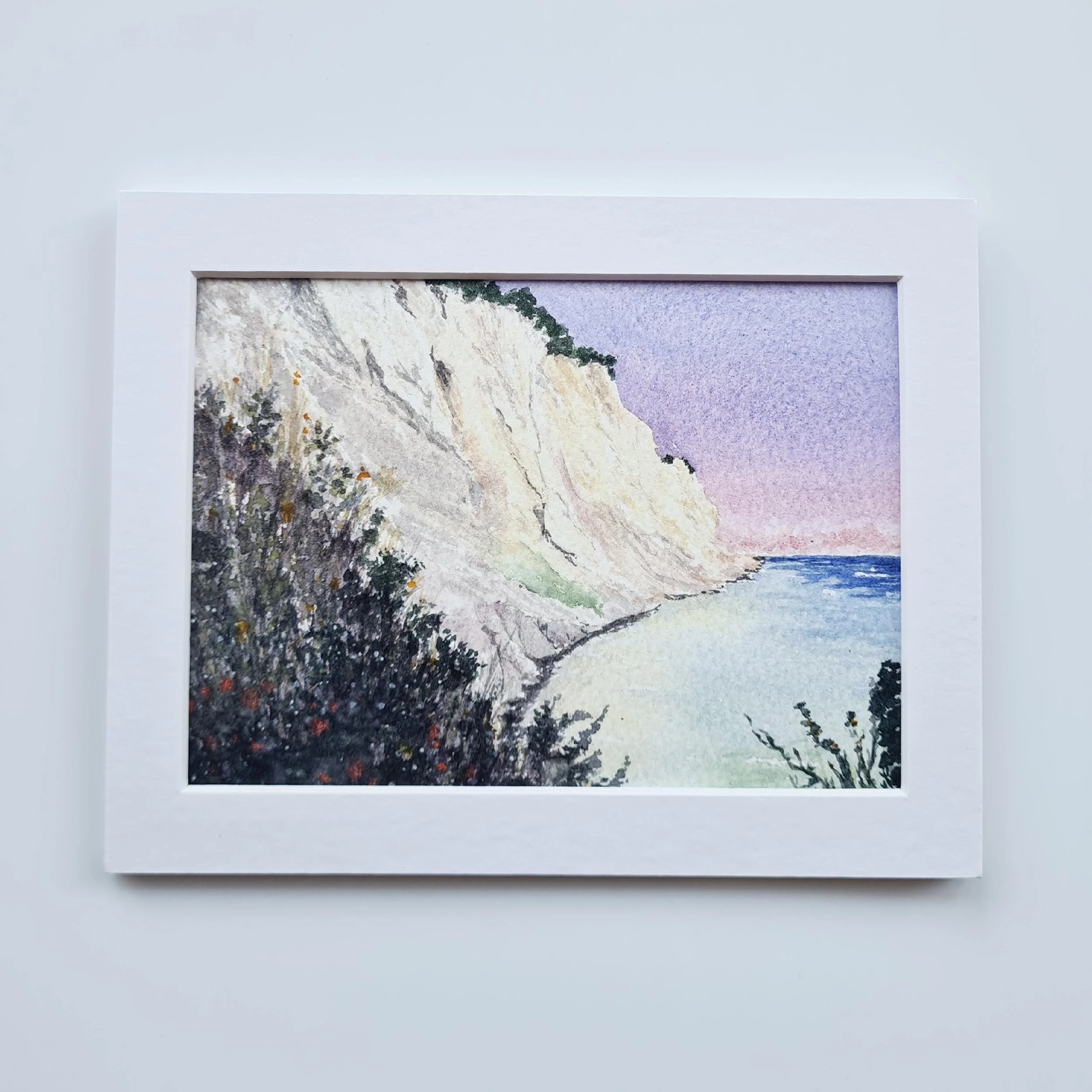 Calm Cove Seascape Art Print in Warm Tones 1.jpg