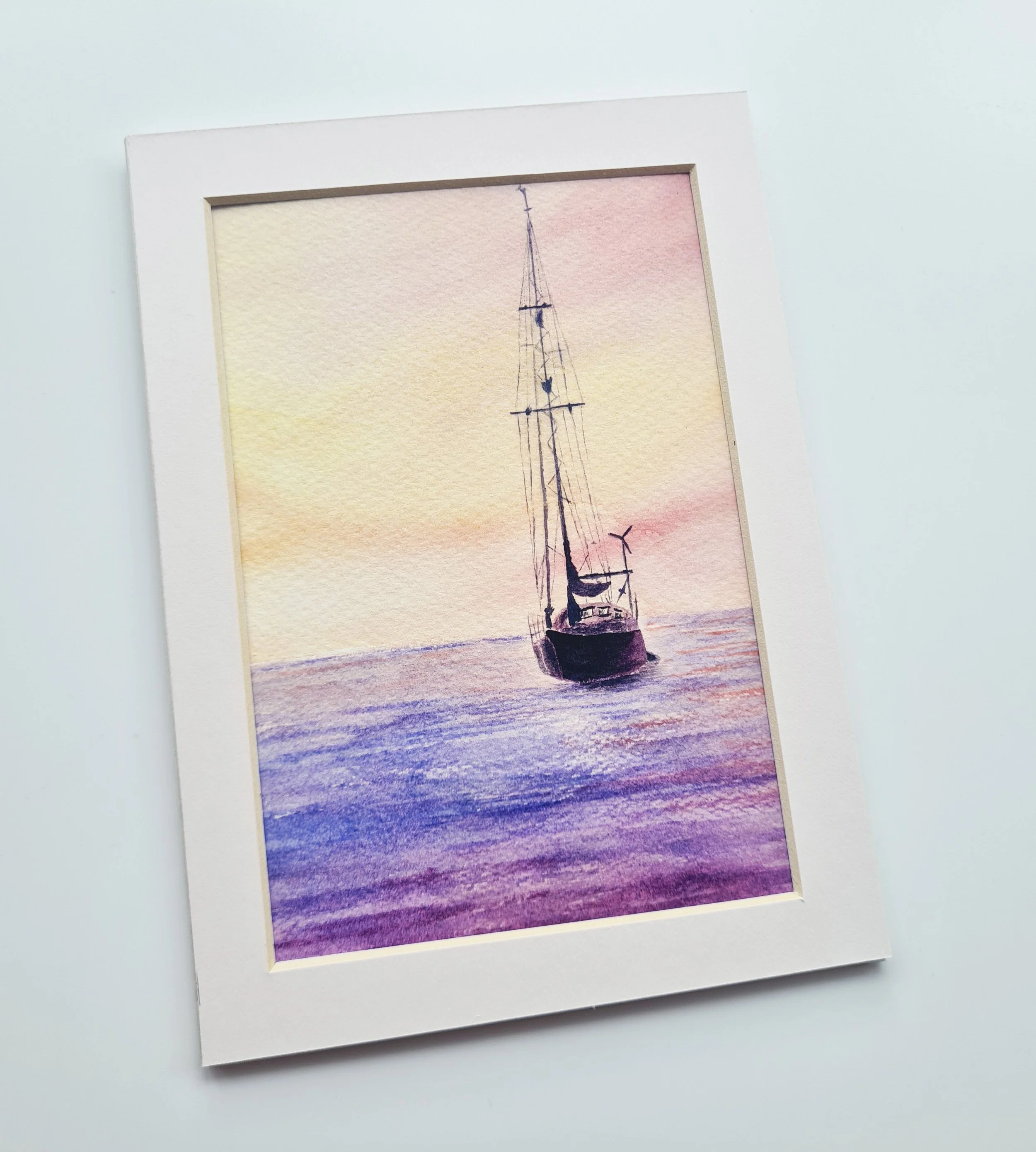 Sunrise Ship Giclee Art Print Wall Painting 2.jpg