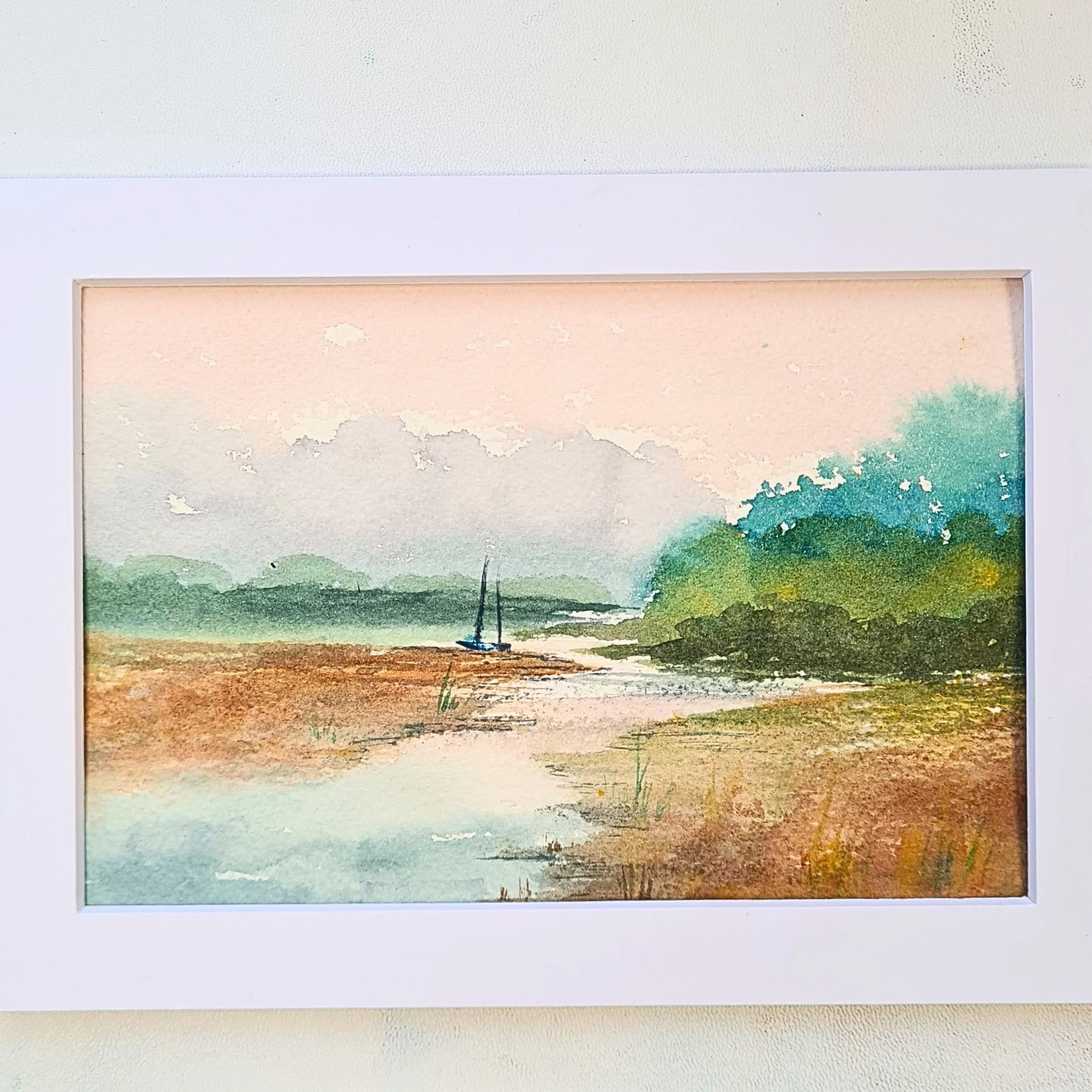 Pretty River Scene in Watercolour 5" x 7"