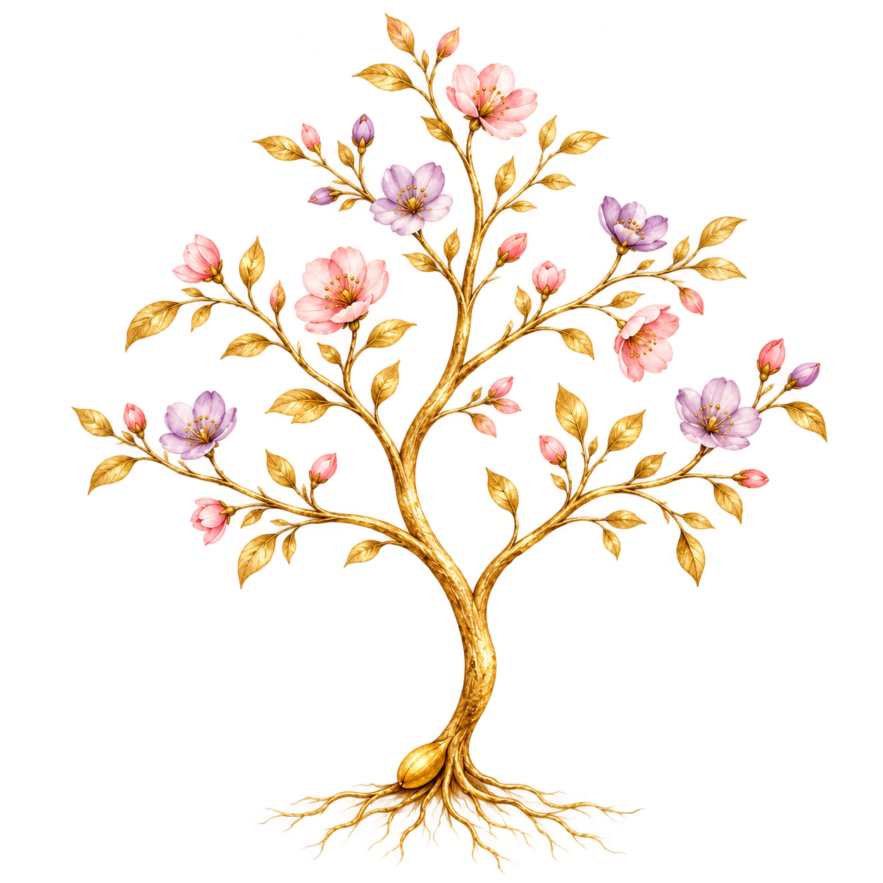 Golden flowering tree, the face of Growing Your Soul