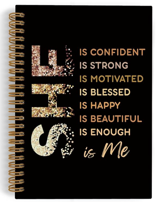 Gold She Is Me Affirmations Spiral Notebook