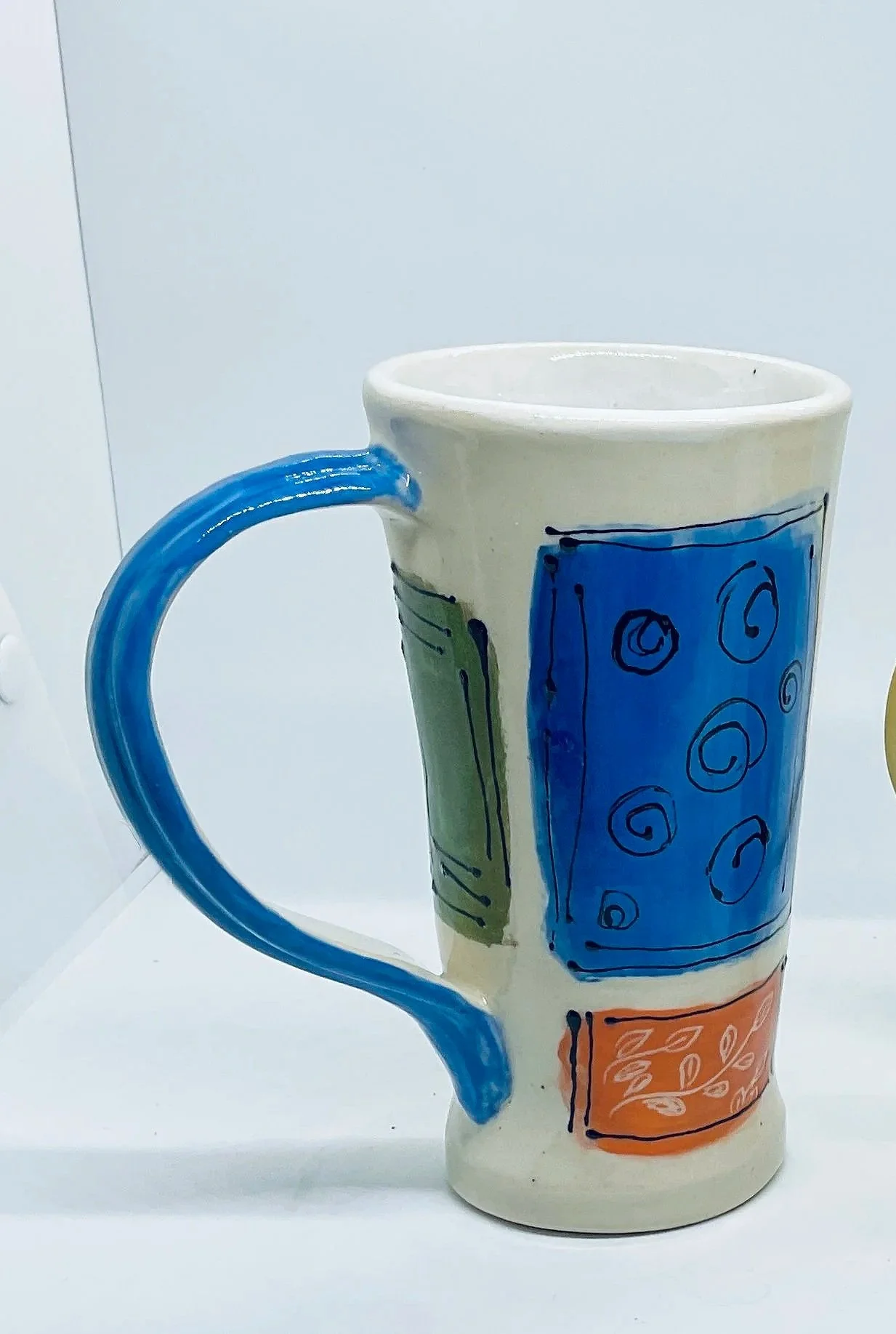 Tall Hand Painted Cup