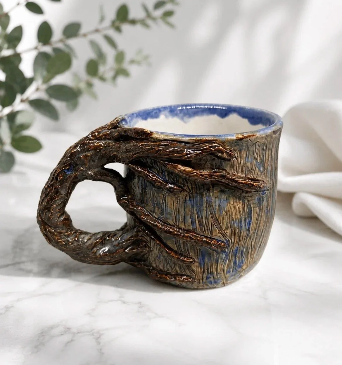 Three-Branch Handle Mug