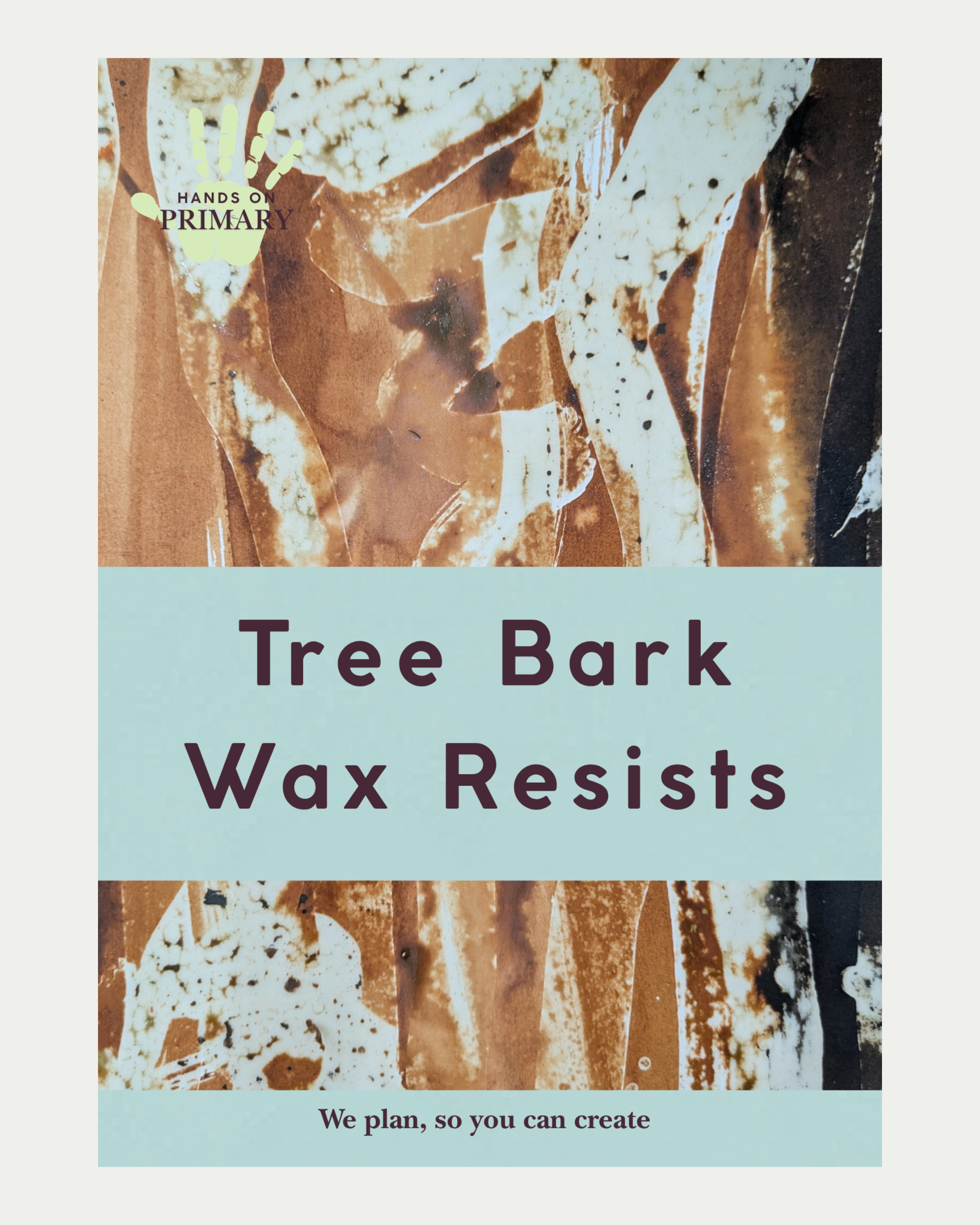 Tree Bark Wax Resist Art Project for Kids
