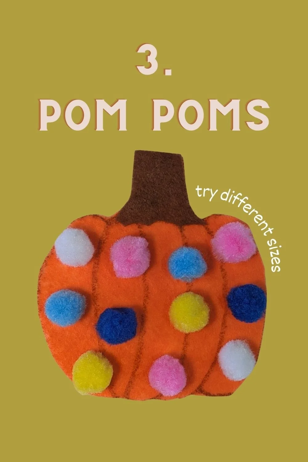 Easy Pom Pom Pumpkin Craft