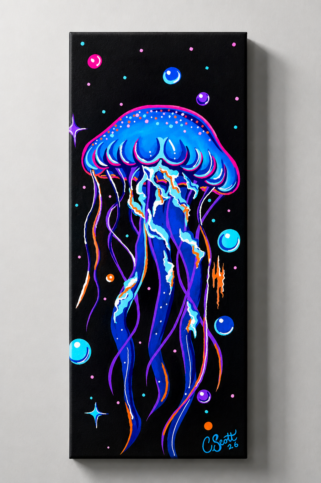 36x12 Canvas Original "Set Adrift - Nightfall"