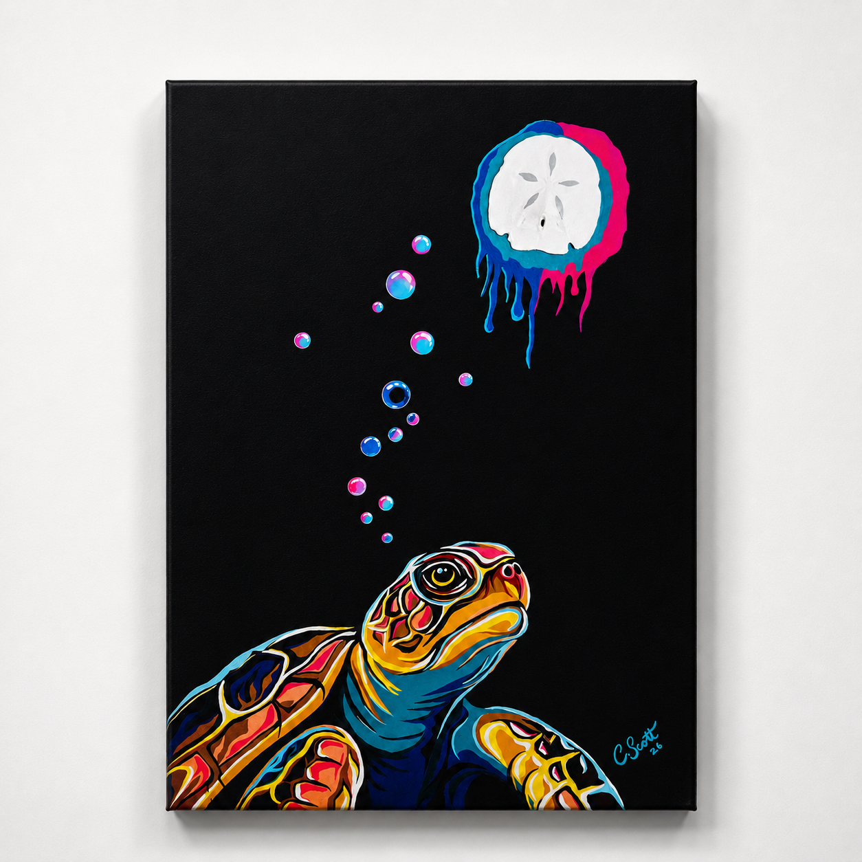 24x36 Original Canvas Painting "Guided Home - Nightfall "