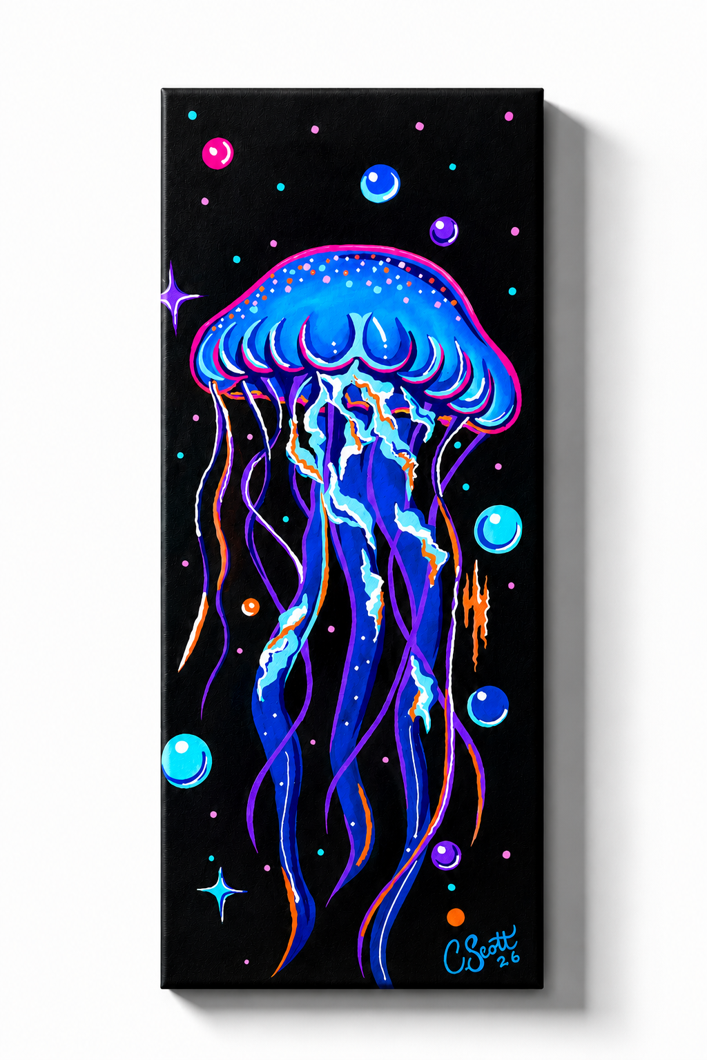 12x 36 "Set Adrift Nightfall" - Wrapped Canvas print