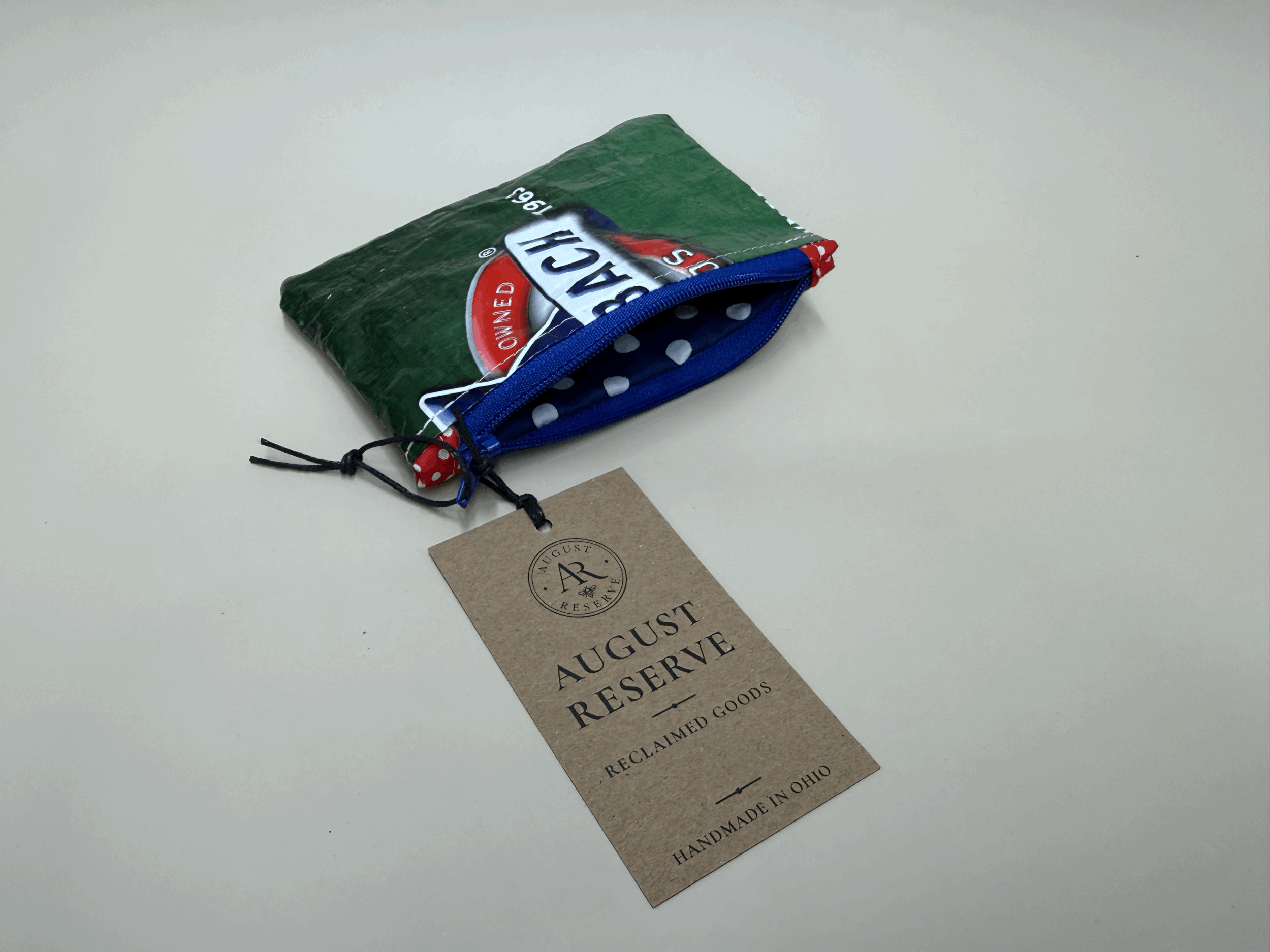 Lined coin pouch - CP010 Kalmbach dots