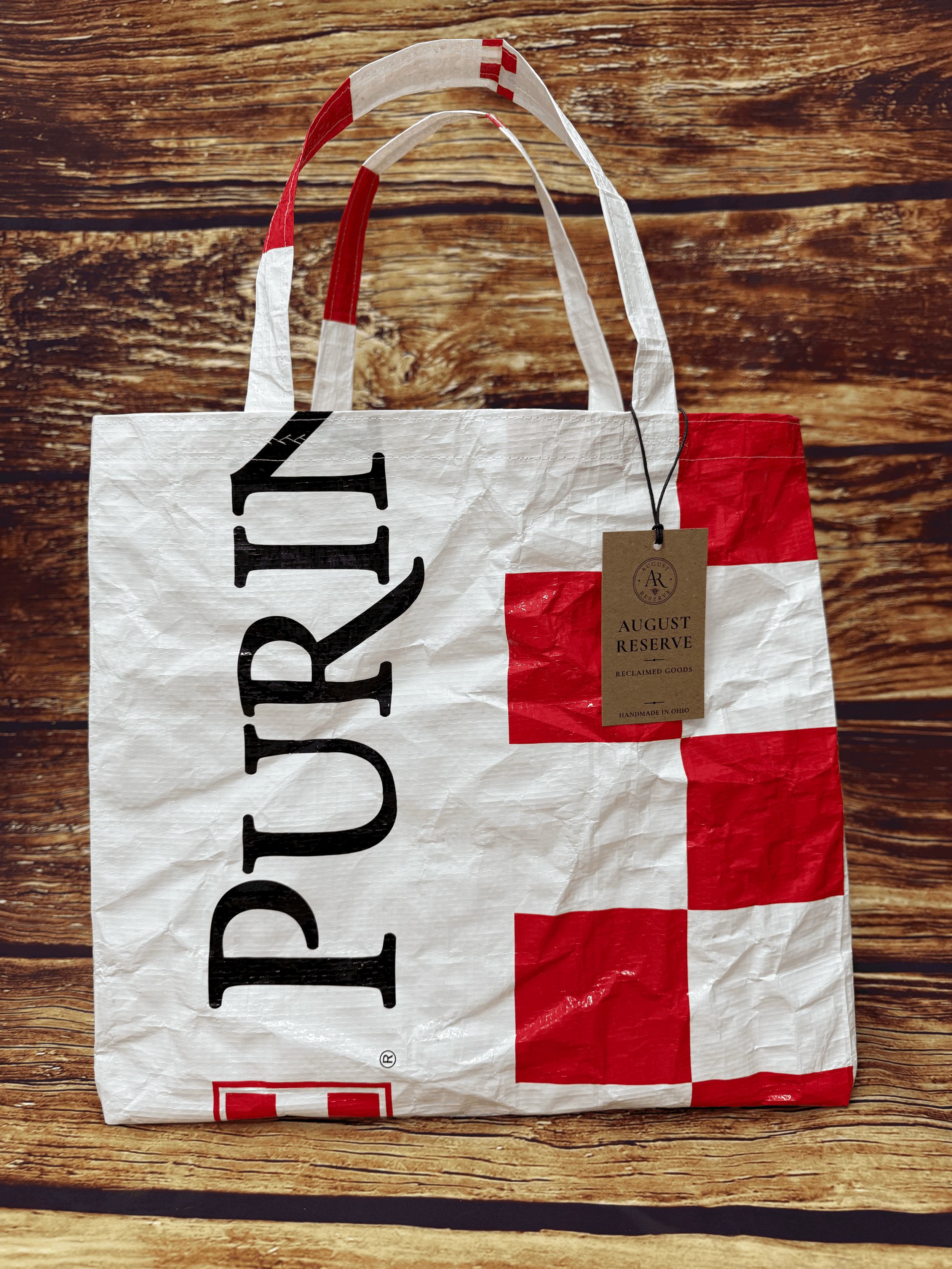 Purina Tote - Red check
