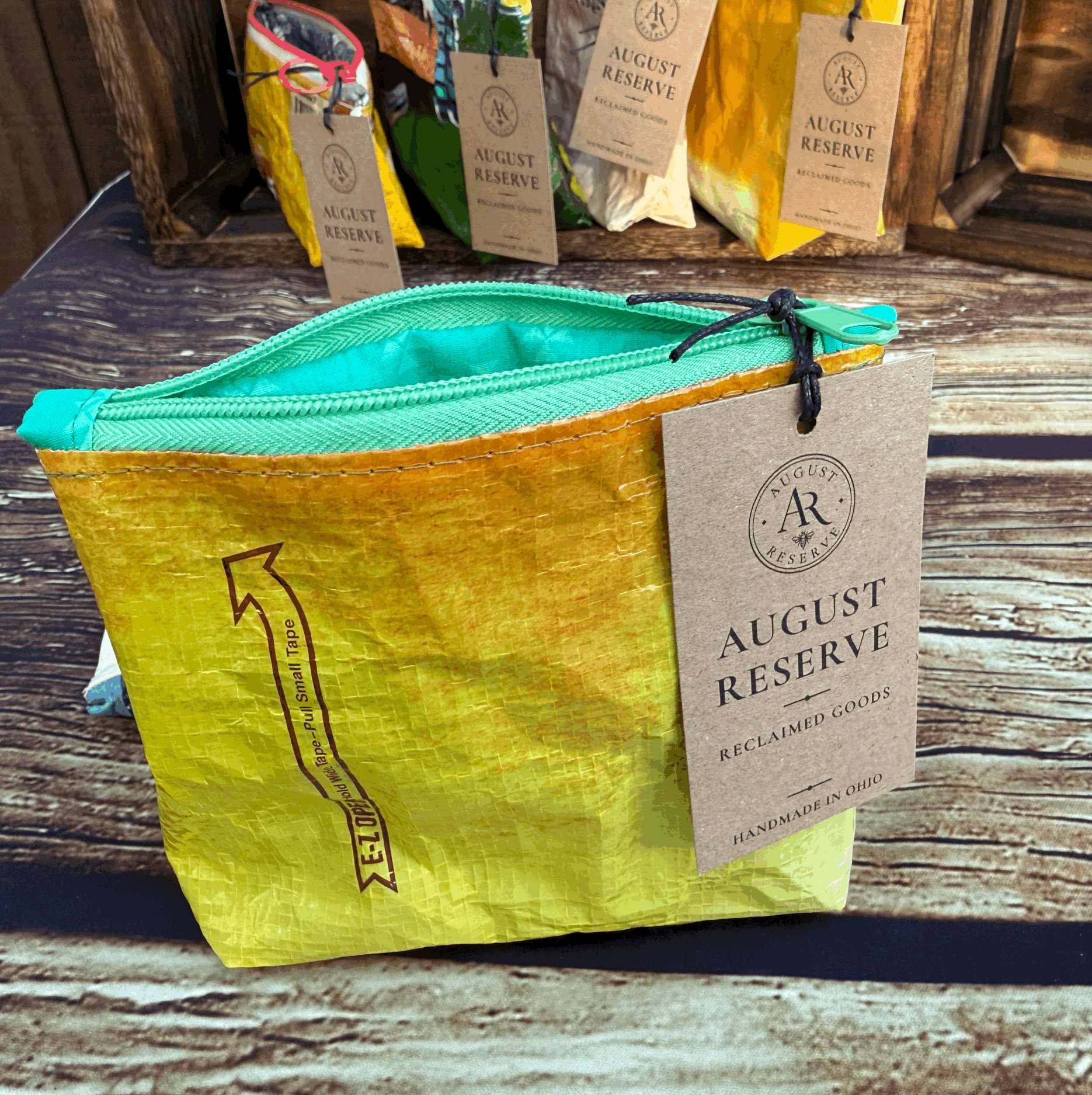 Small lined pouch - Yellow