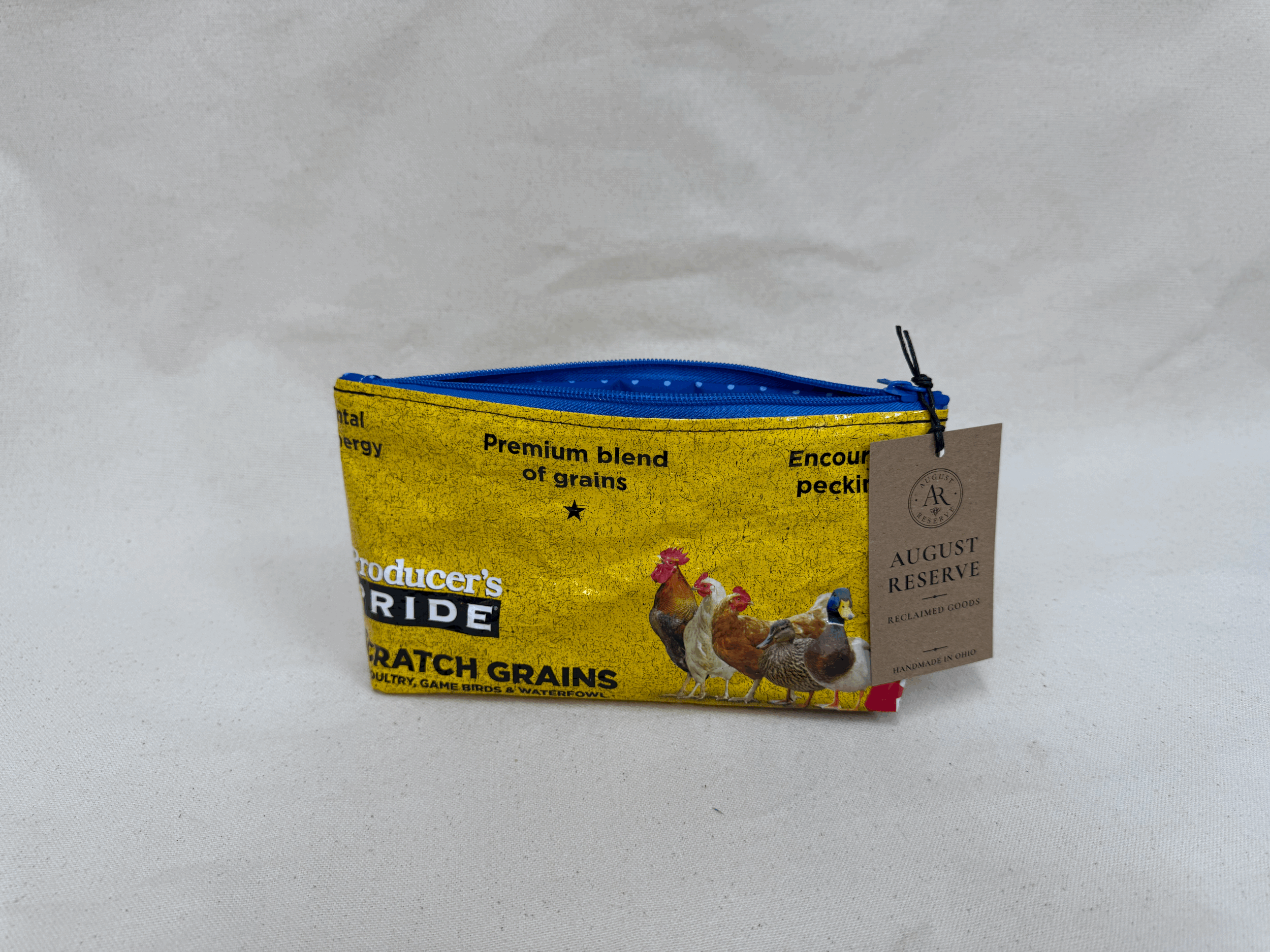 Scratch Grains Lined pouch - Blue dot liner