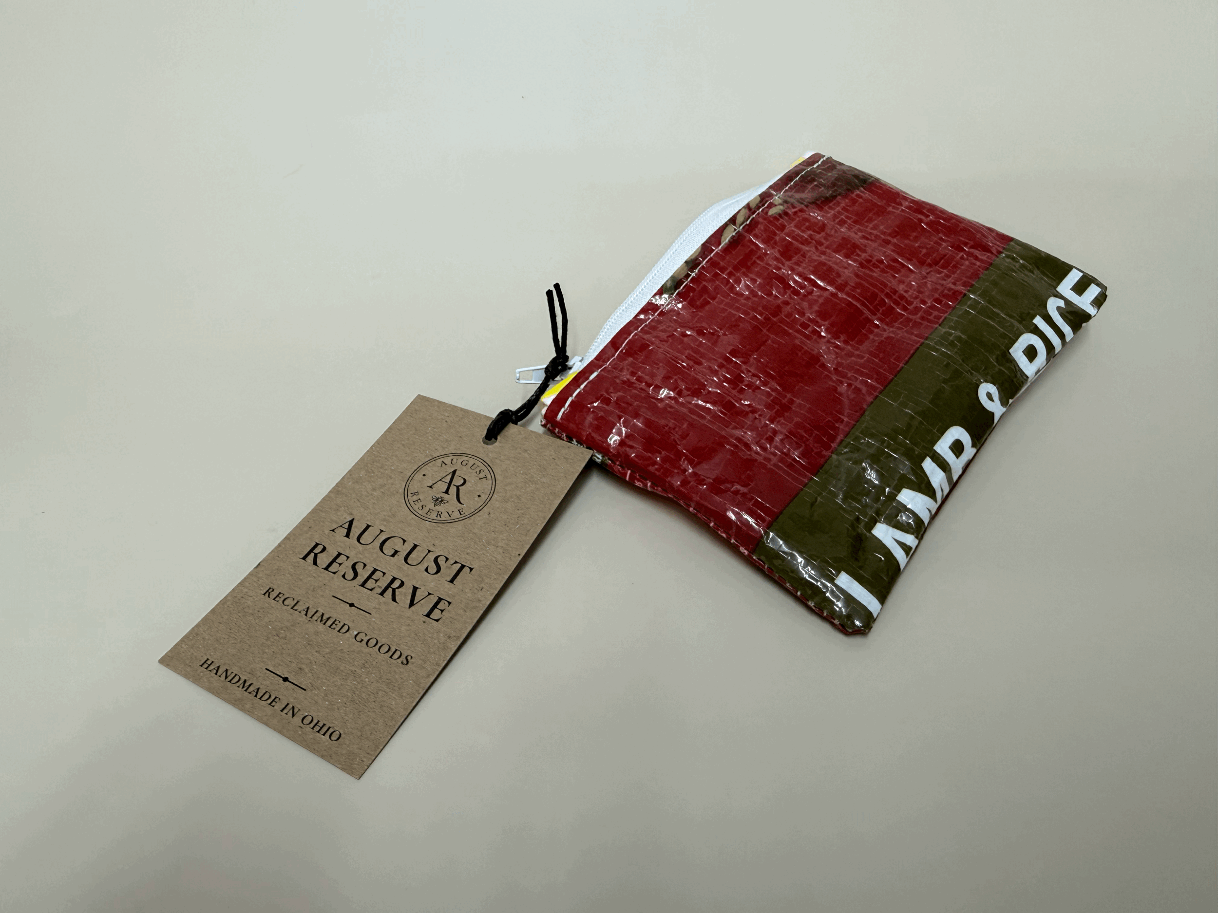 Lamb and rice lined coin pouch - floral liner