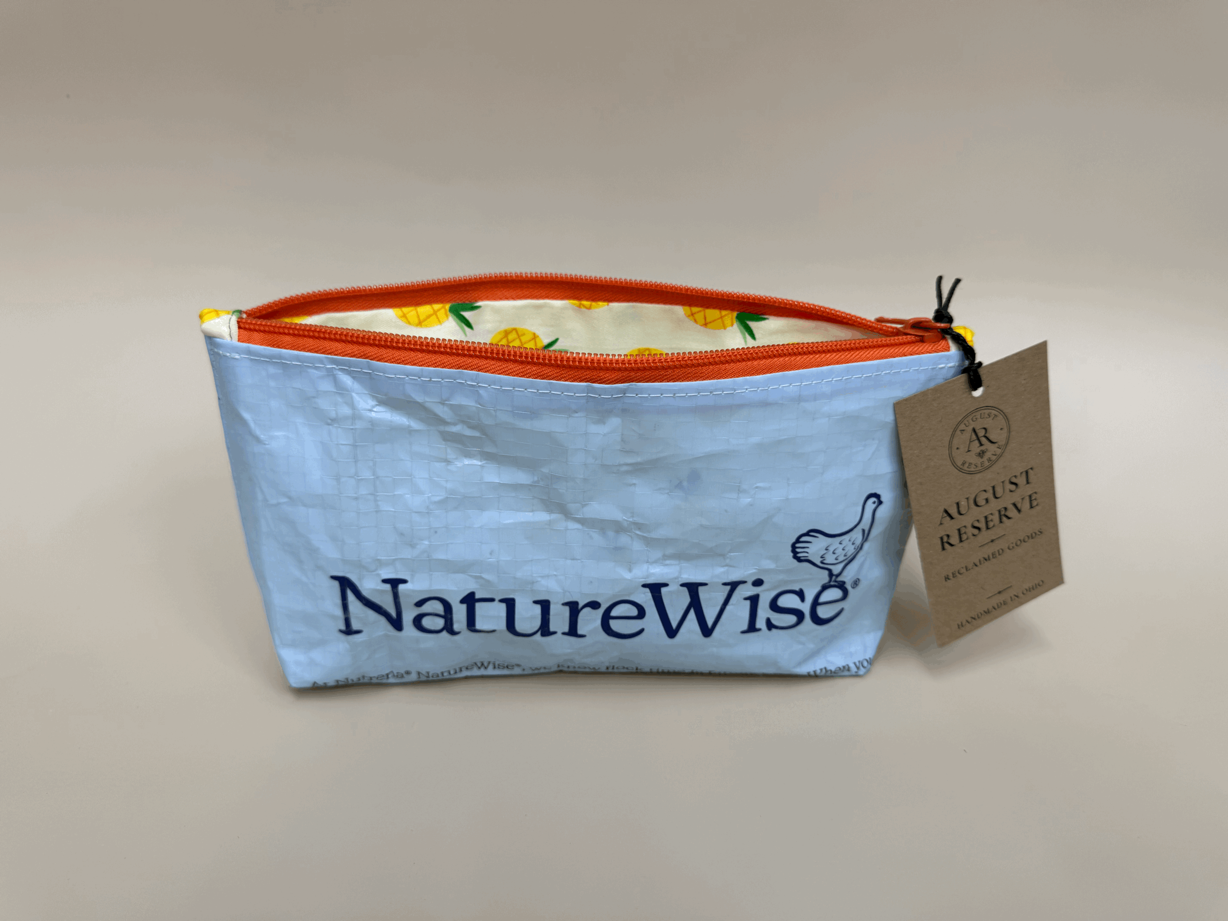 NatureWise lined pouch - Pineapple liner