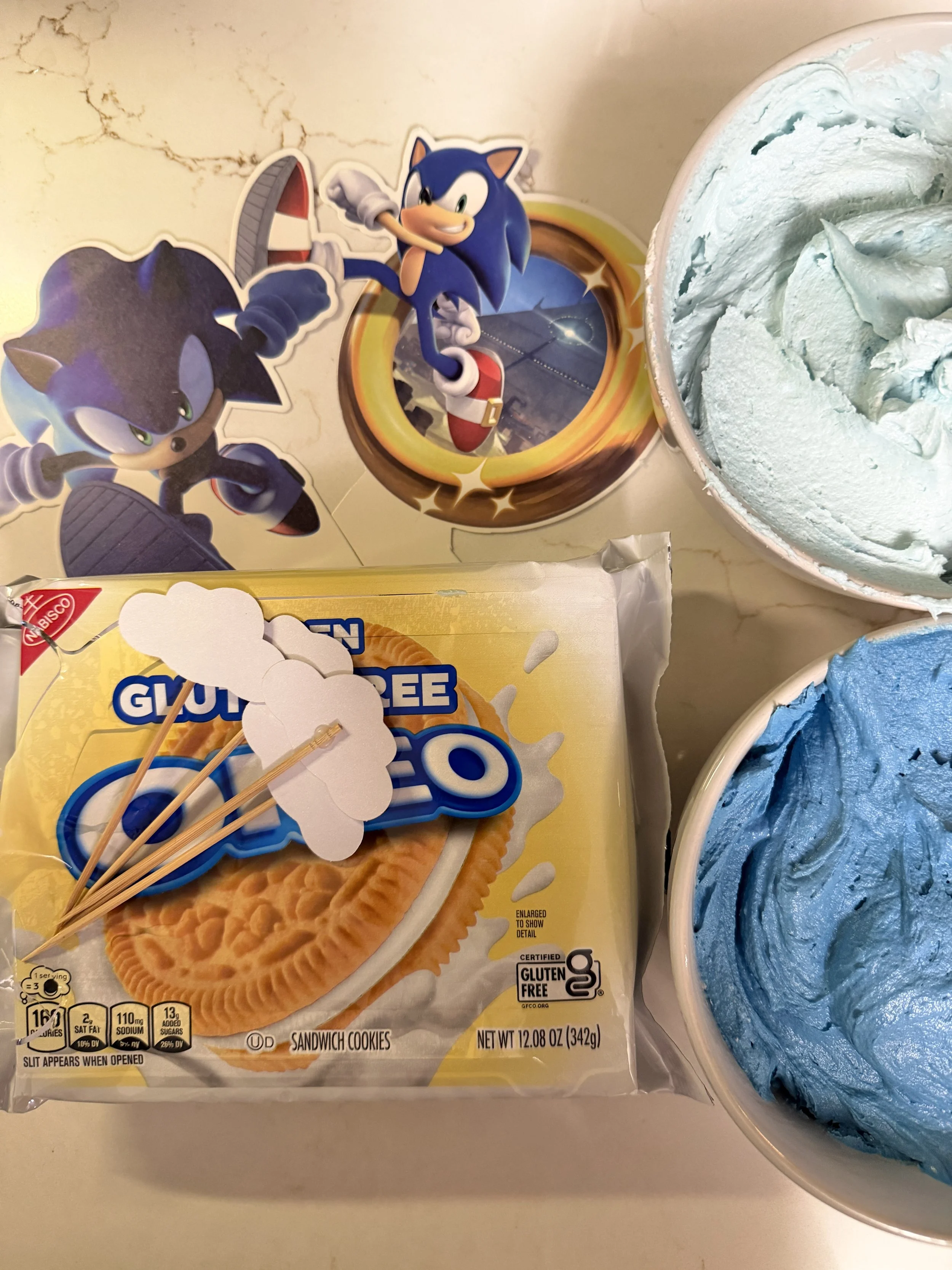 Sonic toppers on counter