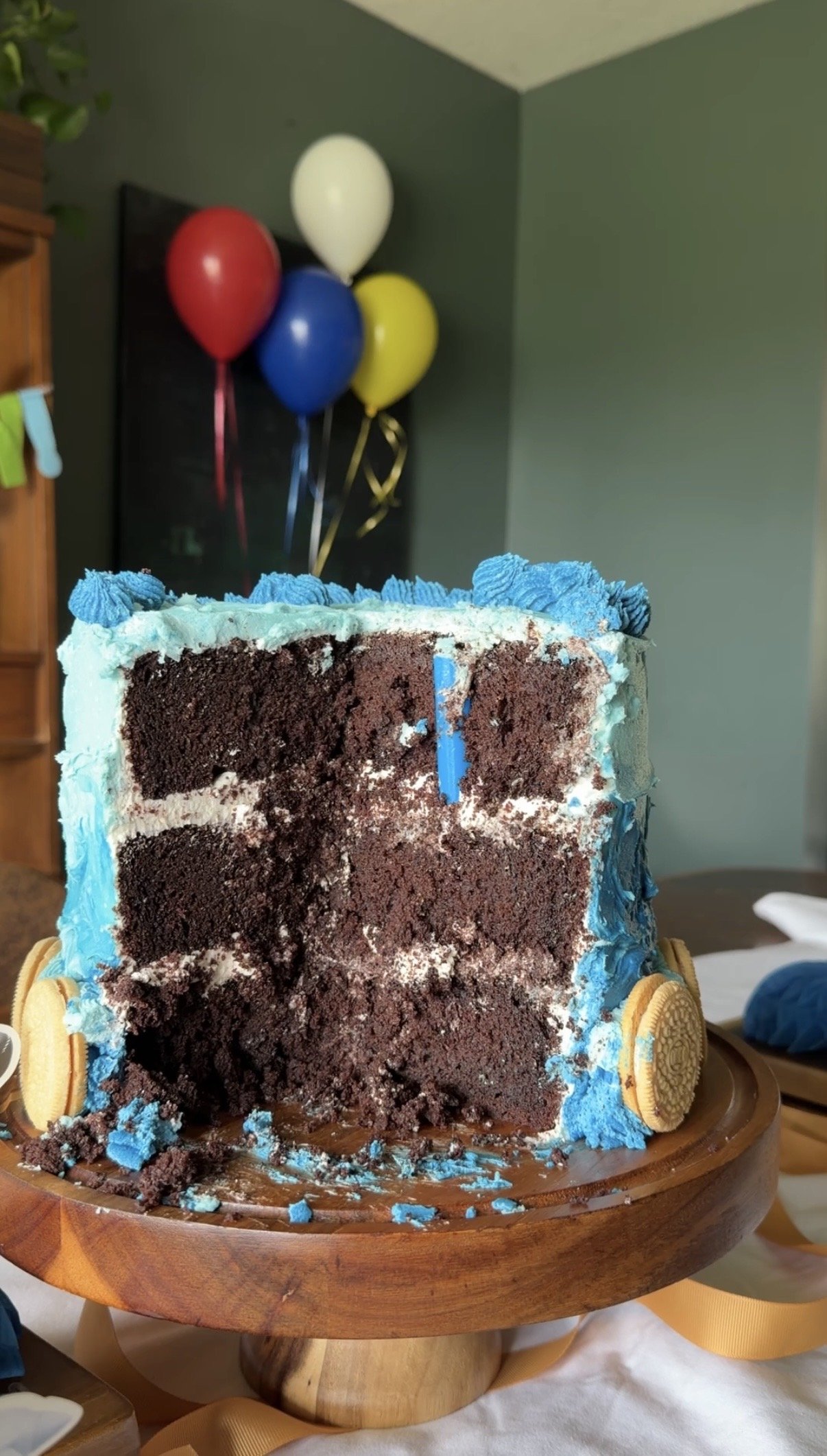 Inside the cake