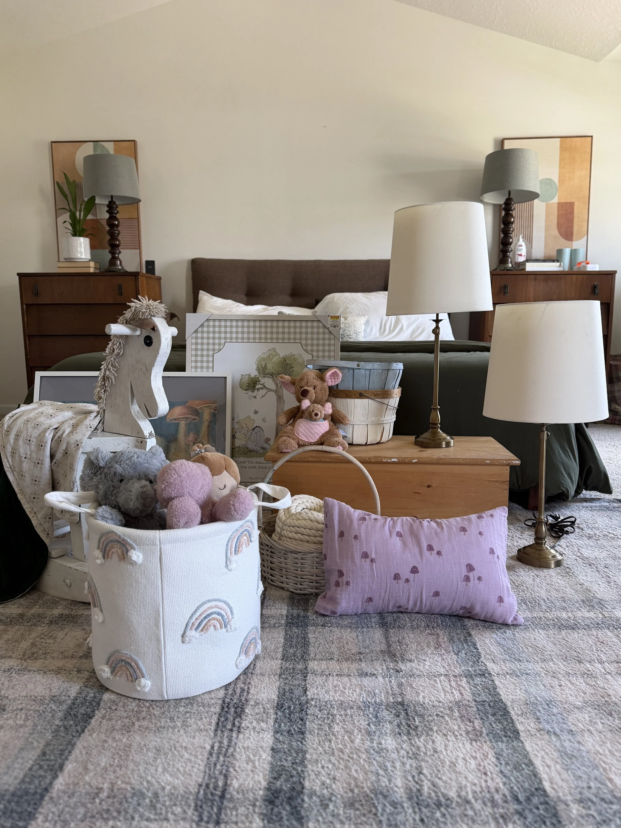 Collected items for an upcoming bedroom design