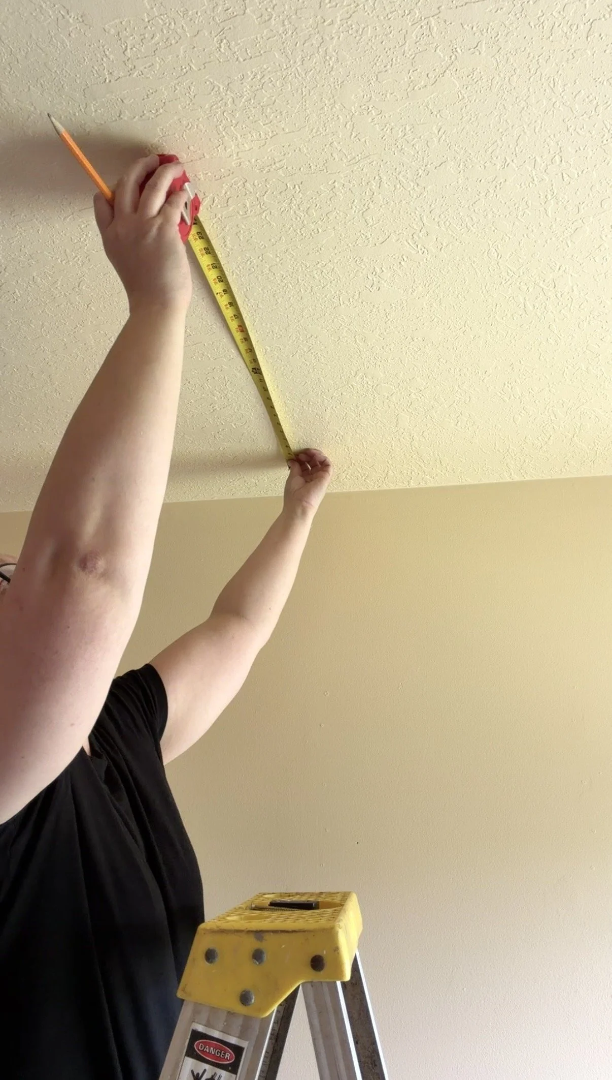 Measure for holes in brace board
