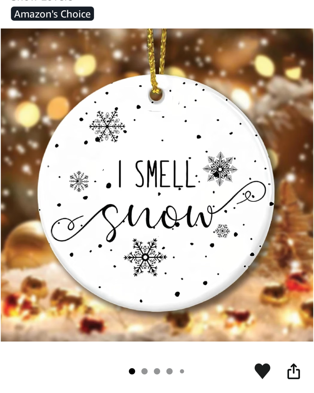 I Smell Snow Ornament