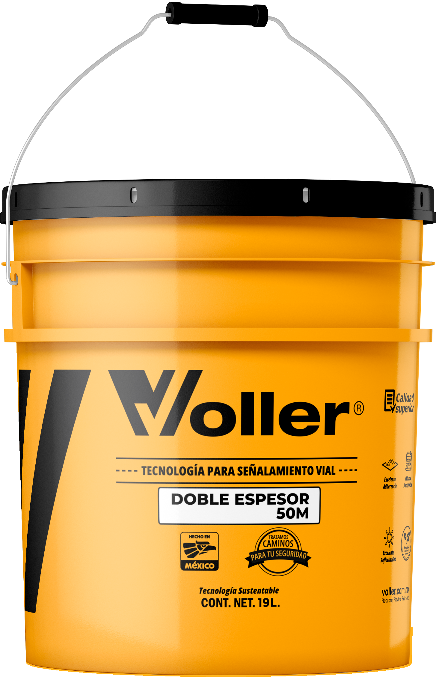 DOBLE ESPESOR 50M NMX-C-451 y N-CMT-5-01-001/23 tipo (A) Y norma TT-P-1952F. Espesor recomendado de 45 a 55 mils.