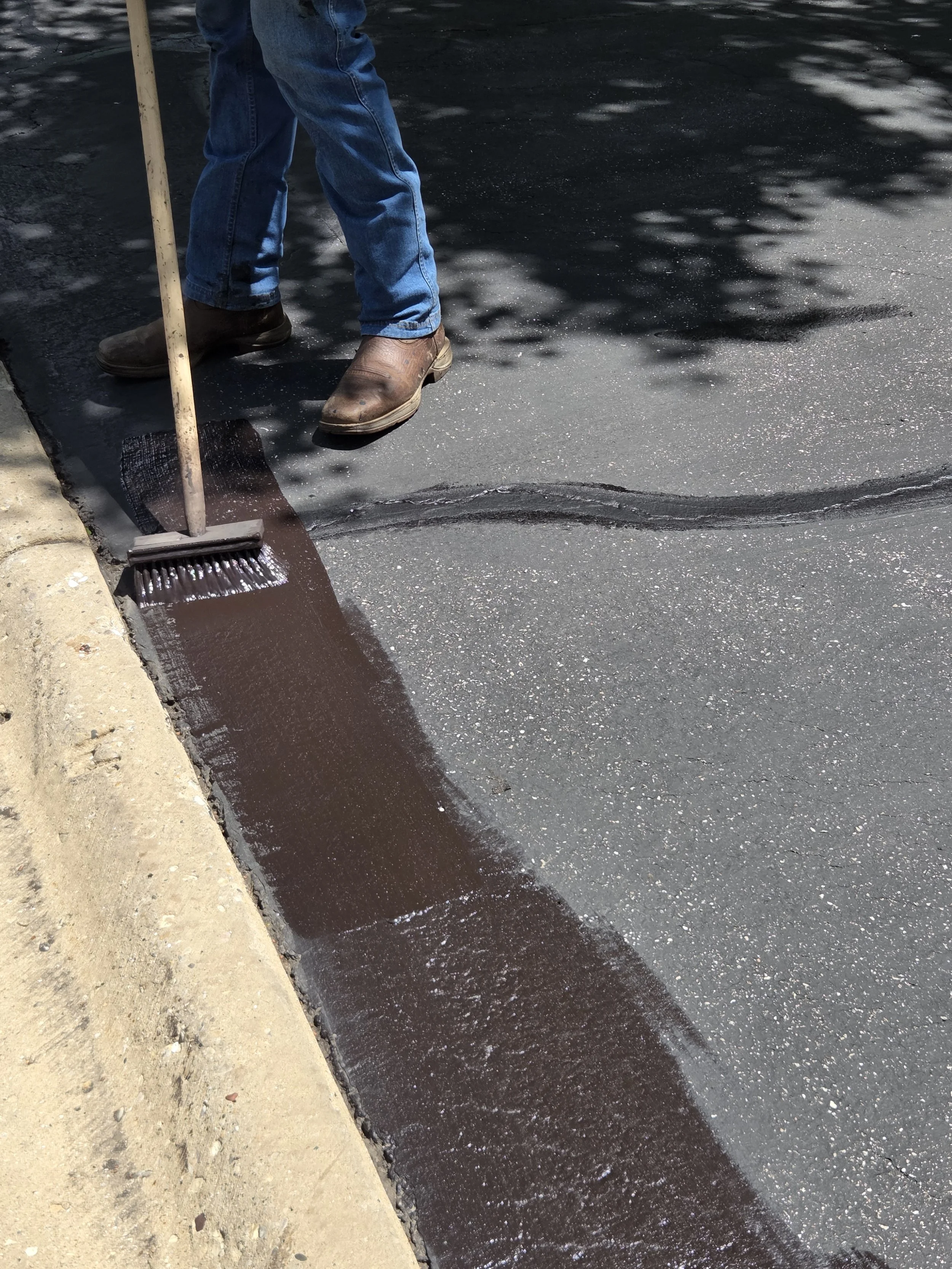 Edging the driveway