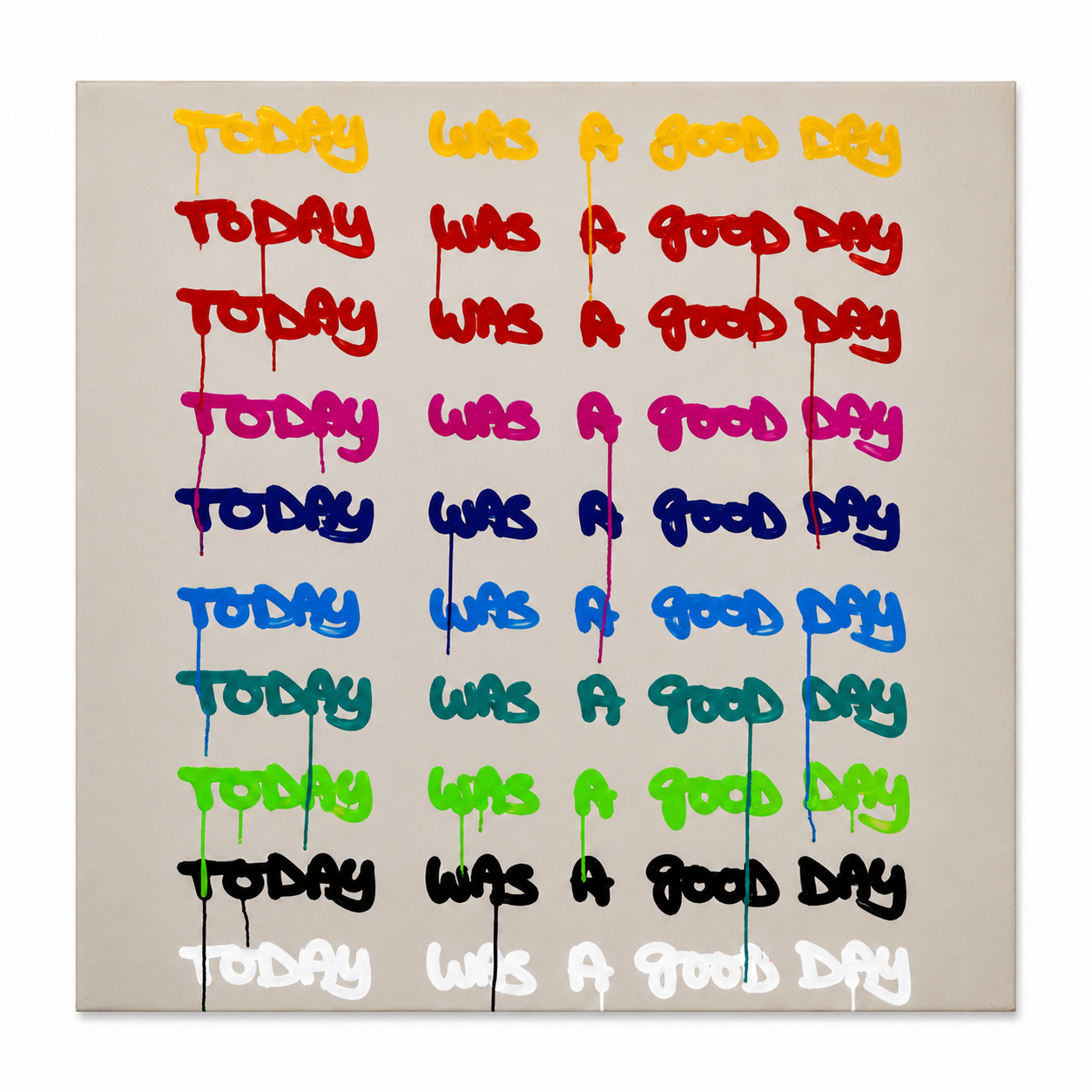 RAINBOW ON SILVER 100 x 100 CM 