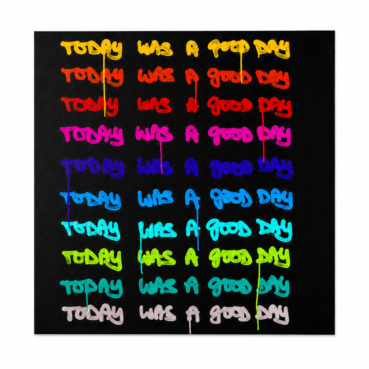 RAINBOW ON BLACK 100 x 100 CM 