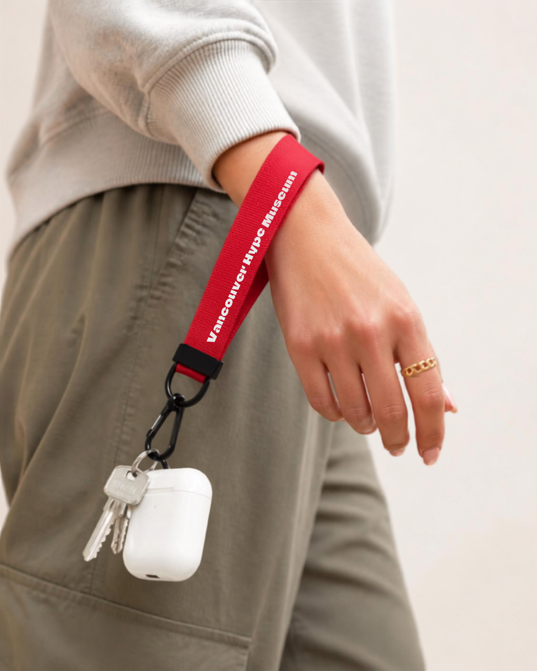 Acrylic Graphic Strap Keychain - Canada Red