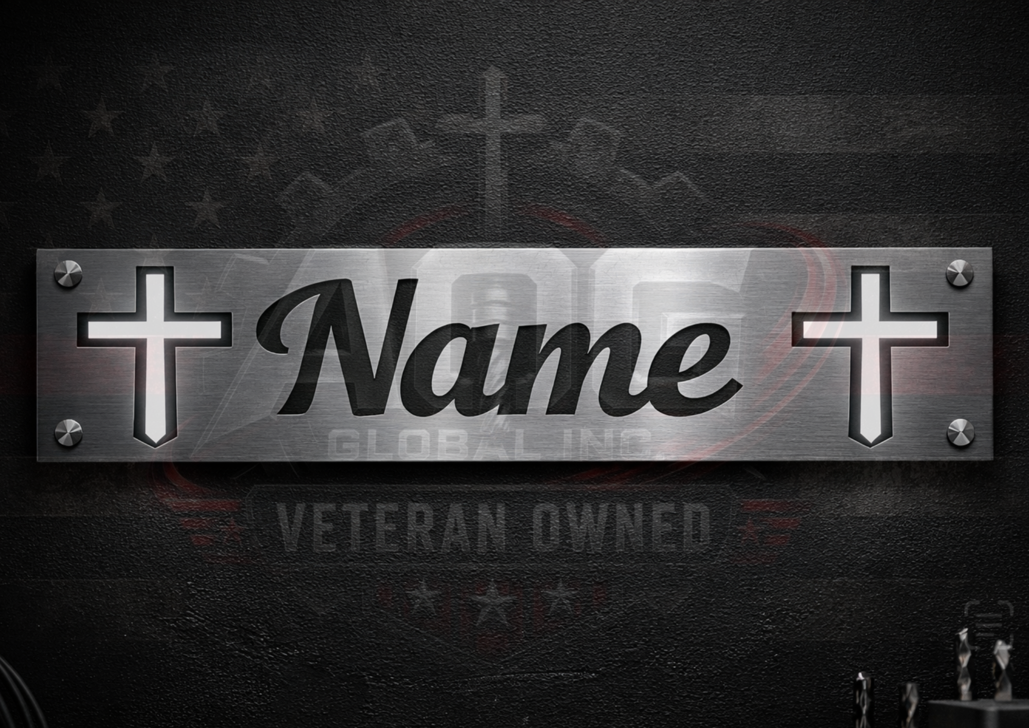Personalized Cross Name Sign