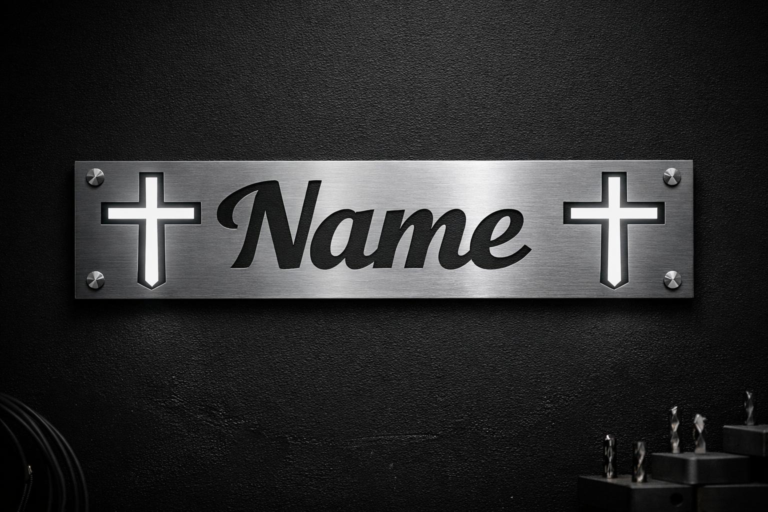Personalized Cross Name Sign