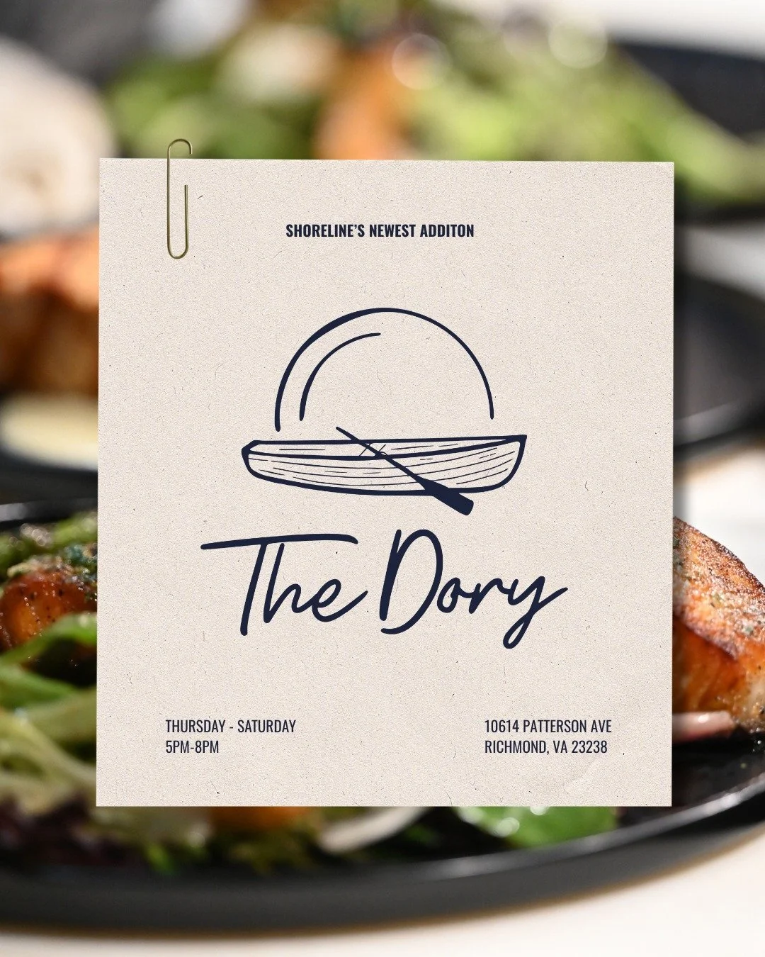 A Dory is only as strong as its timber, and a restaurant is only as strong as its people. At The Dory, every dish carries the tradition of the coast from our crew to your table. 🌊

The Dory is open Thursday through Saturday, 5pm to last seating at 8