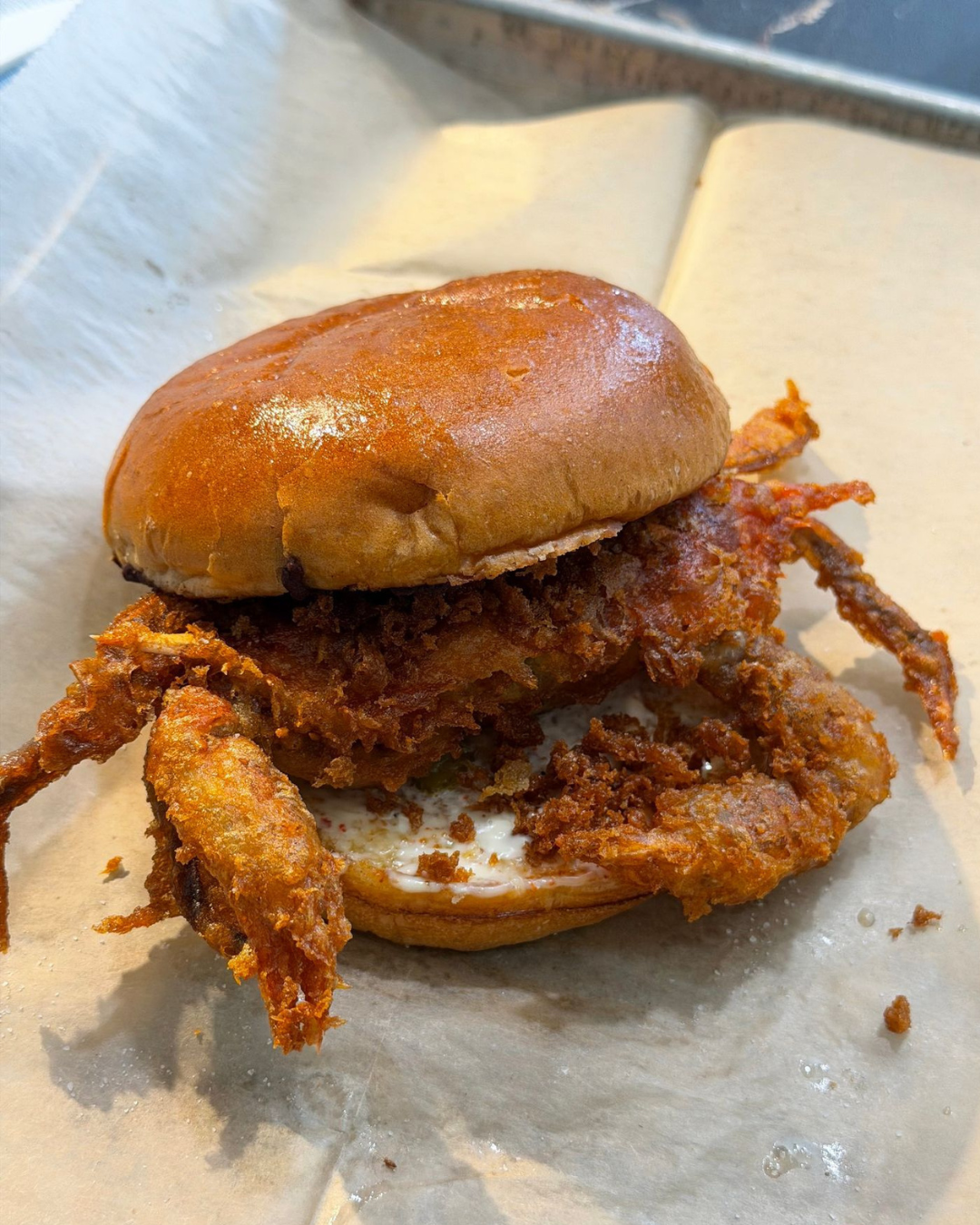 Classic Fried Soft Shell Crab Sandwich
