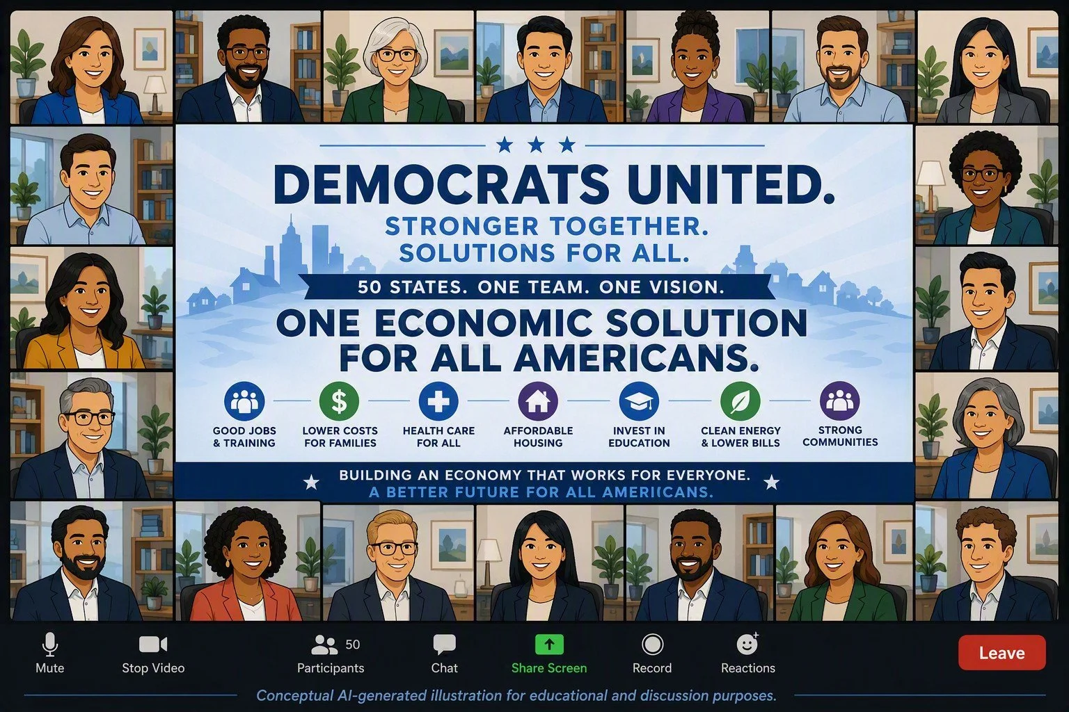 Fifty states, One Economic Plan: Proposal for A bold democratic unity moment