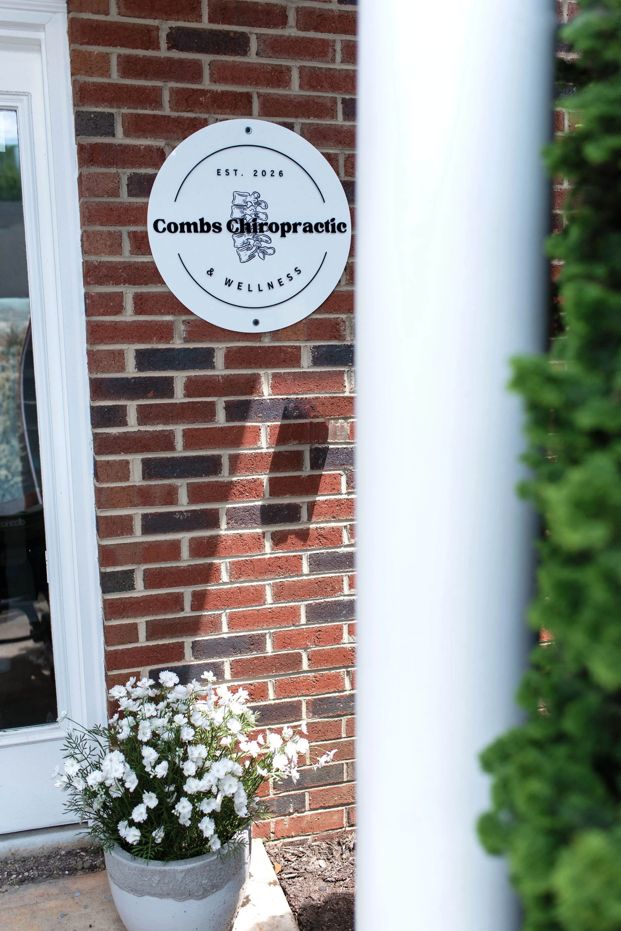 A welcoming entrance to Combs Chiropractic & Wellness in Greenville SC.